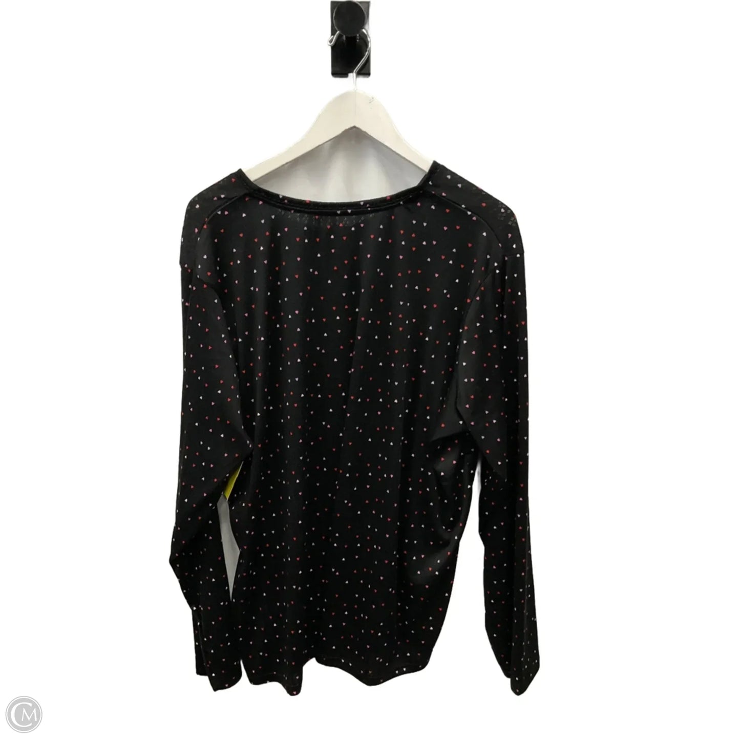 Top Long Sleeve By Croft And Barrow In Black, Size: 2x