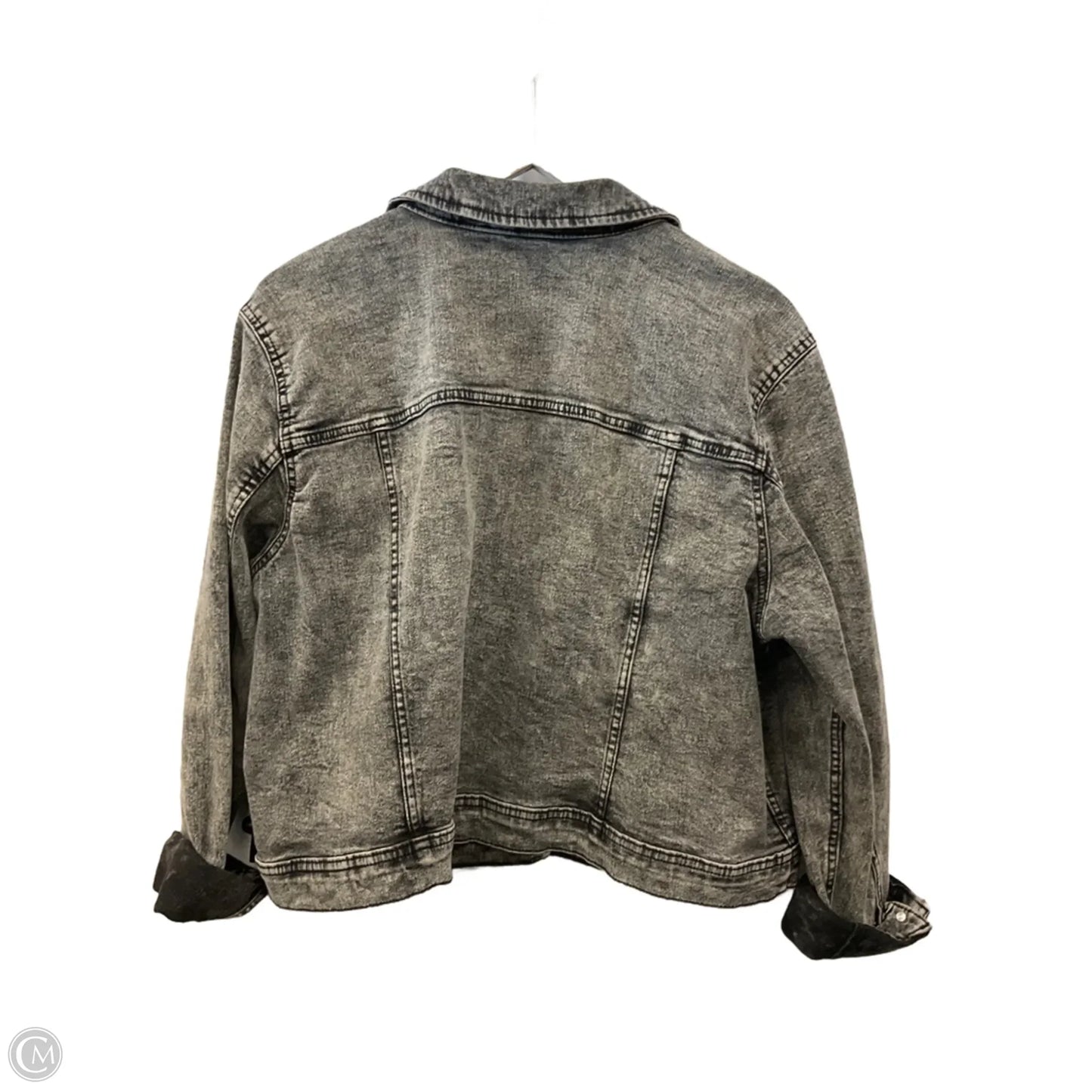 Jacket Denim By Simply Vera In Grey, Size: Xl