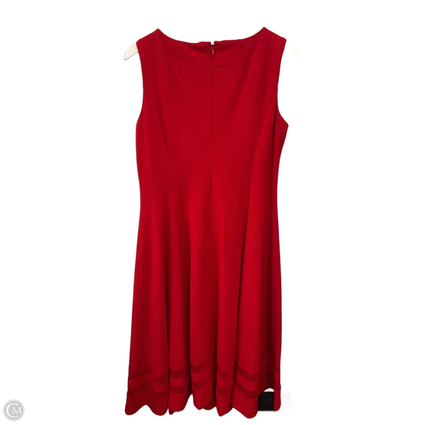 Dress Casual Midi By Calvin Klein In Red, Size: L