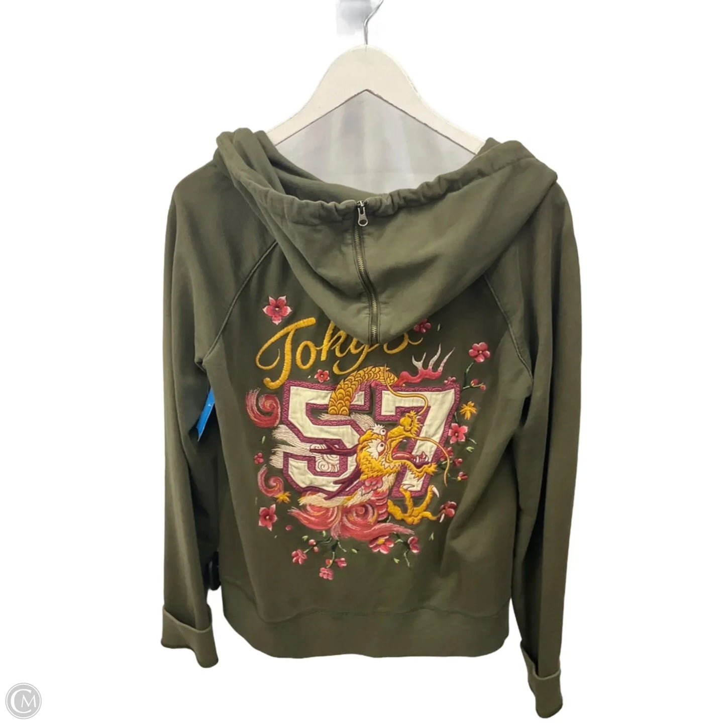 Sweatshirt Hoodie By Lucky Brand In Green, Size: Xl