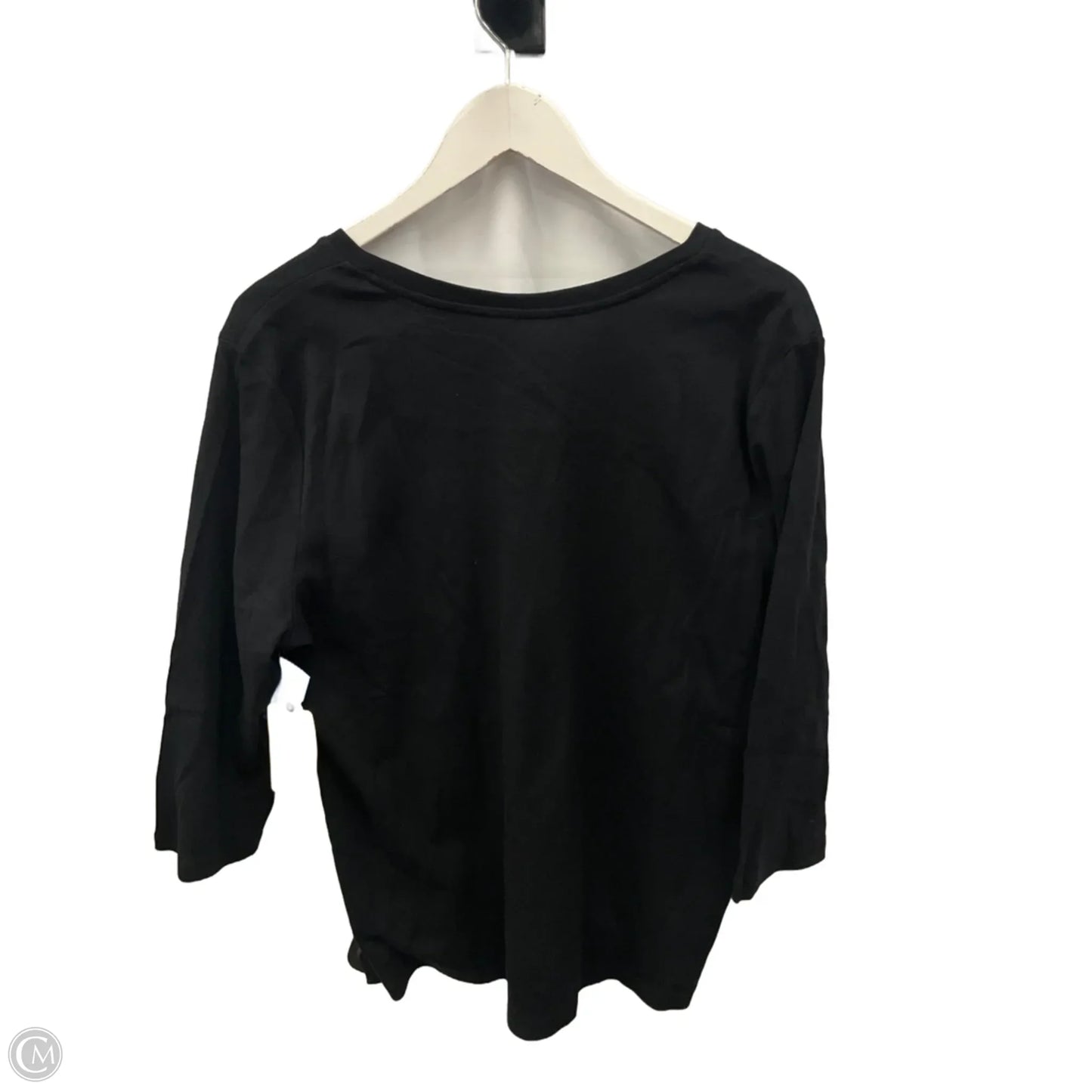 Top 3/4 Sleeve By St Johns Bay In Black, Size: Xxl