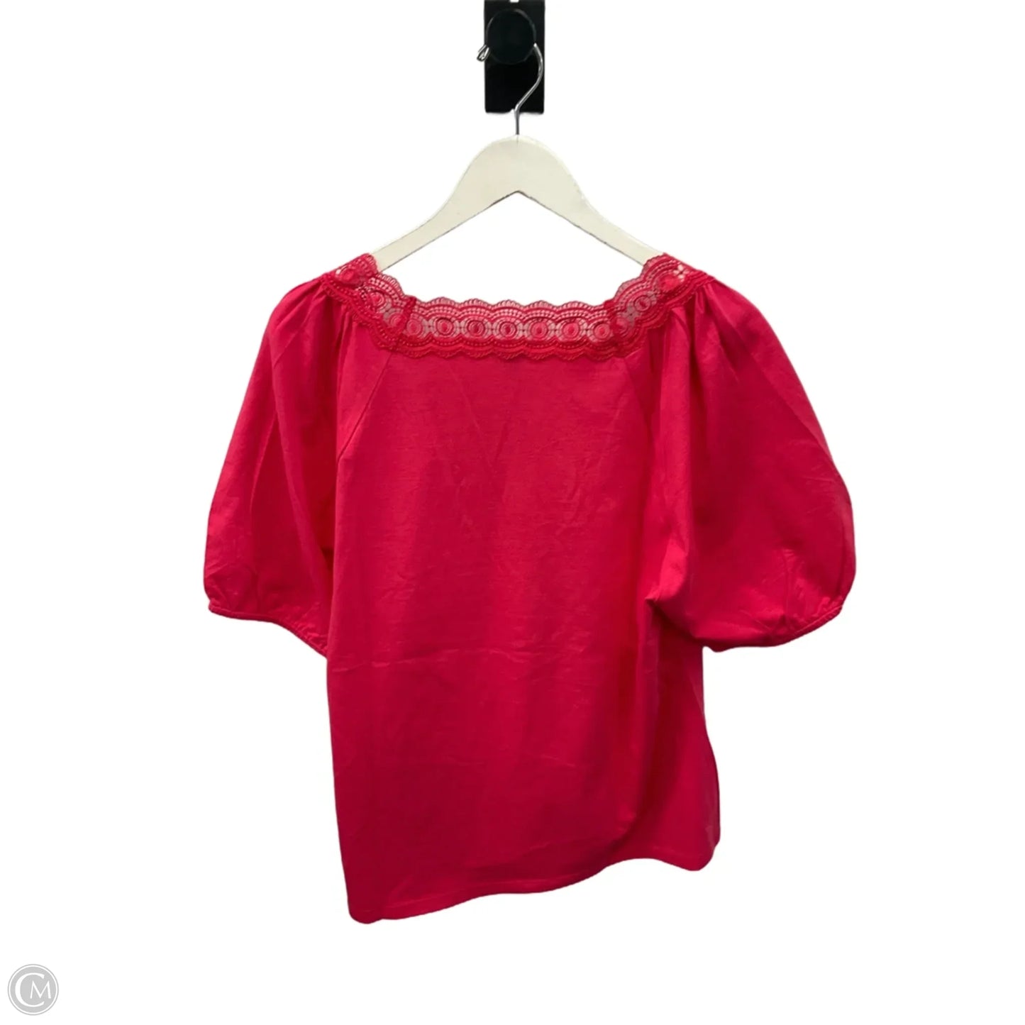Top Short Sleeve By Talbots In Pink, Size: L