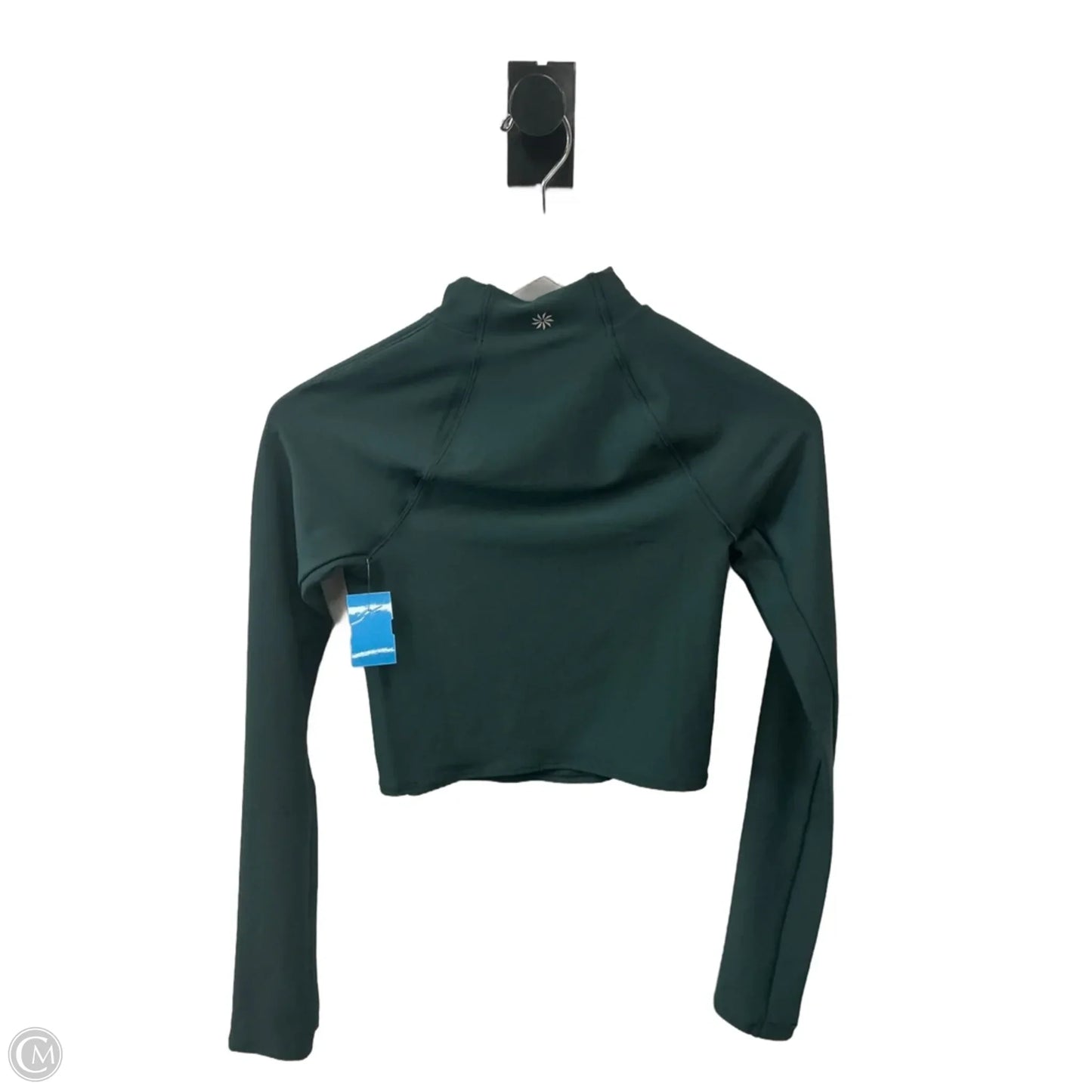 Athletic Top Long Sleeve Collar By Athleta In Green, Size: Xs