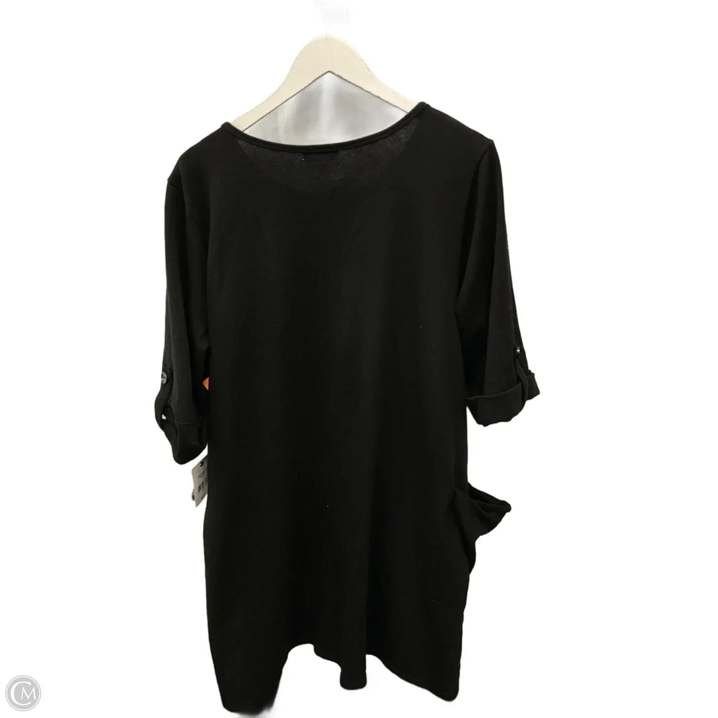 Tunic Short Sleeve By Ophelia Roe In Black, Size: 3x