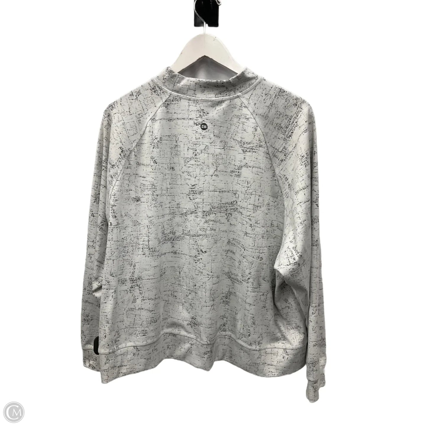 Athletic Top Long Sleeve Collar By Eddie Bauer In Grey, Size: Xl