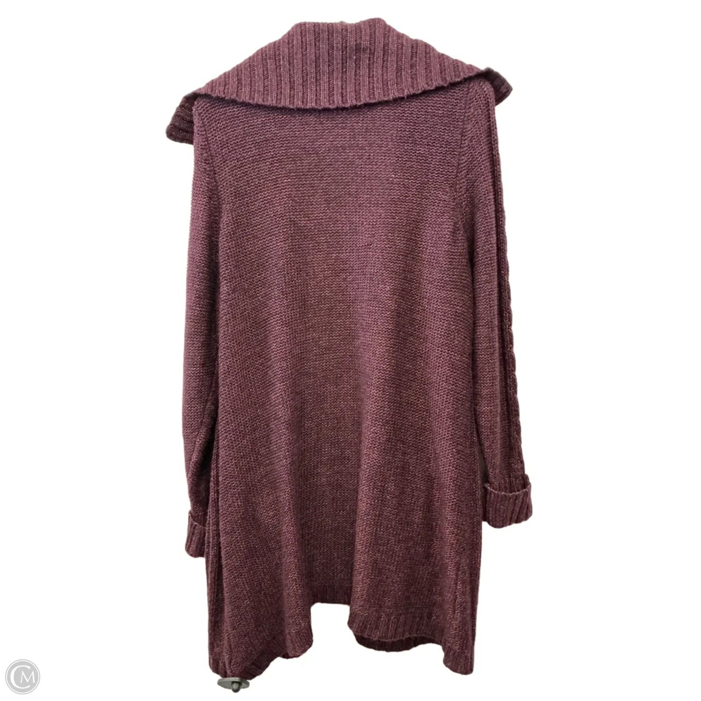 Sweater Cardigan By Faded Glory In Purple, Size: 3x