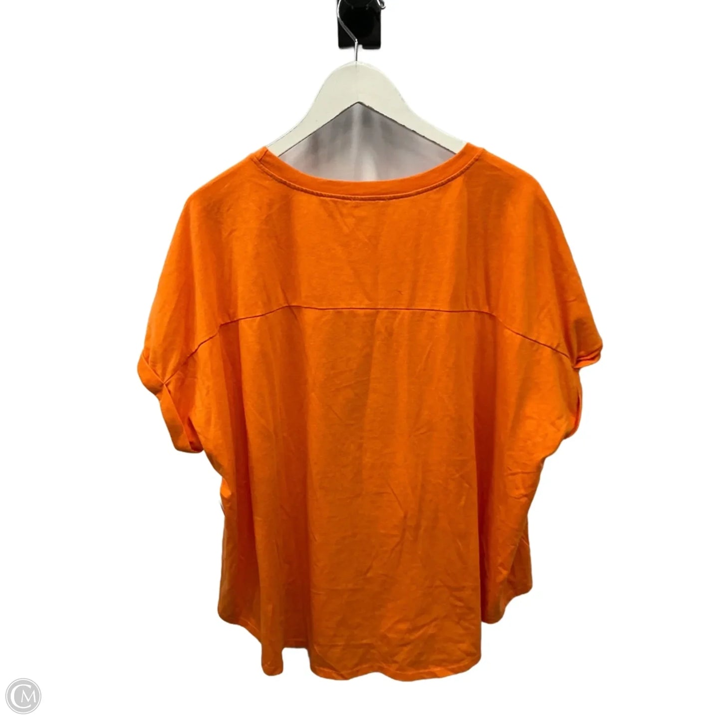 Top Short Sleeve By Bibi In Orange, Size: L