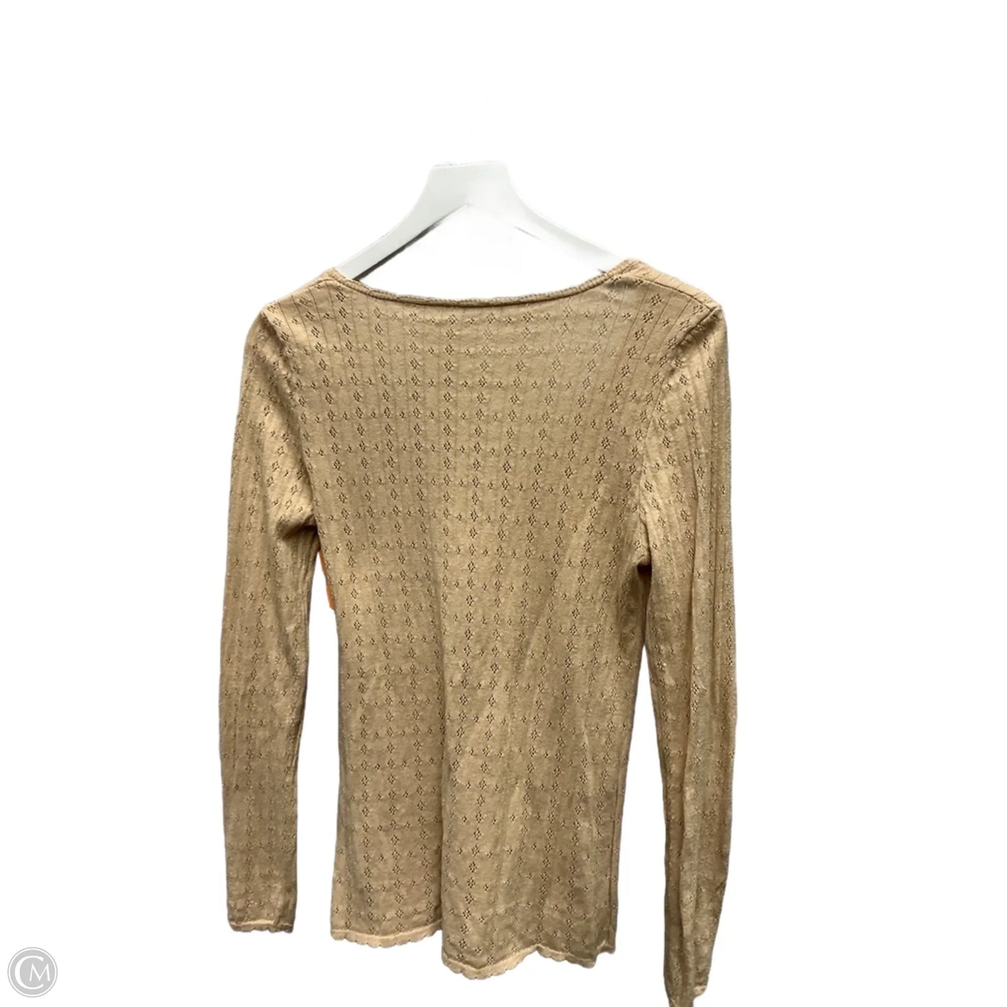 Top Long Sleeve By Cmf In Tan, Size: M