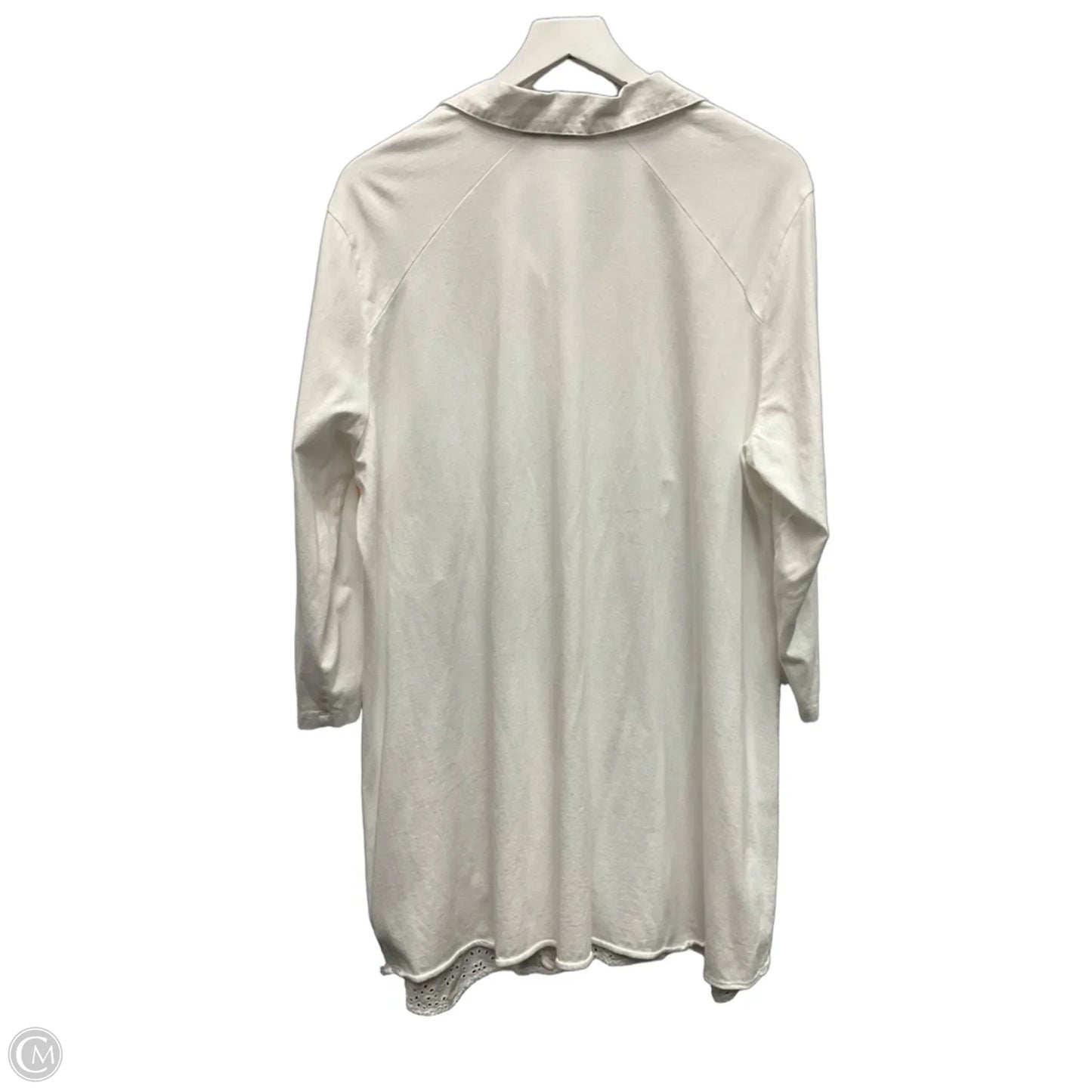Tunic 3/4 Sleeve By Logo In White, Size: Xl