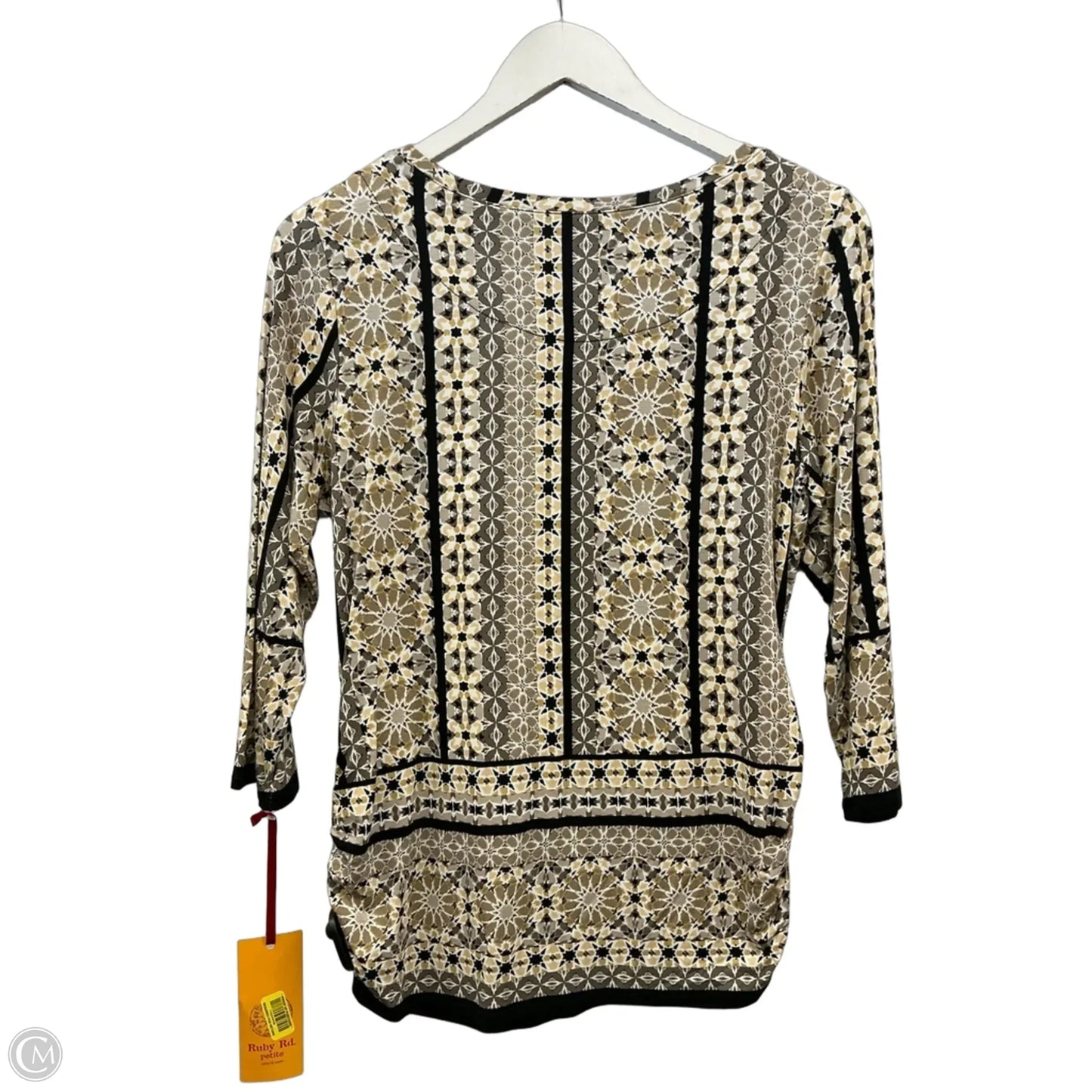 Top 3/4 Sleeve By Ruby Rd In Beige, Size: M