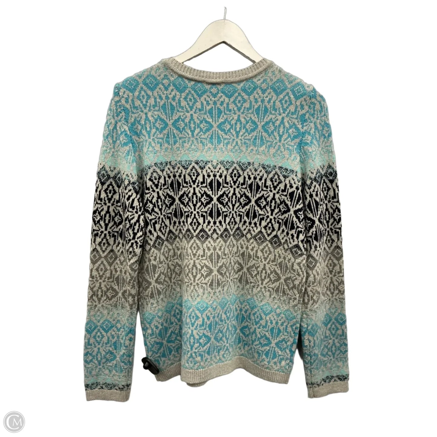Sweater By Talbots In Blue & Grey, Size: M