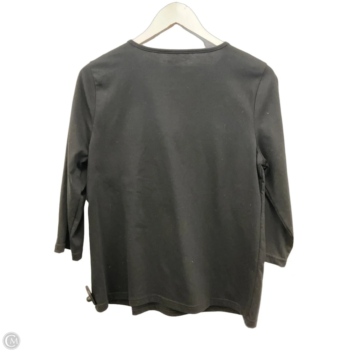 Top 3/4 Sleeve By Breckenridge In Black, Size: M