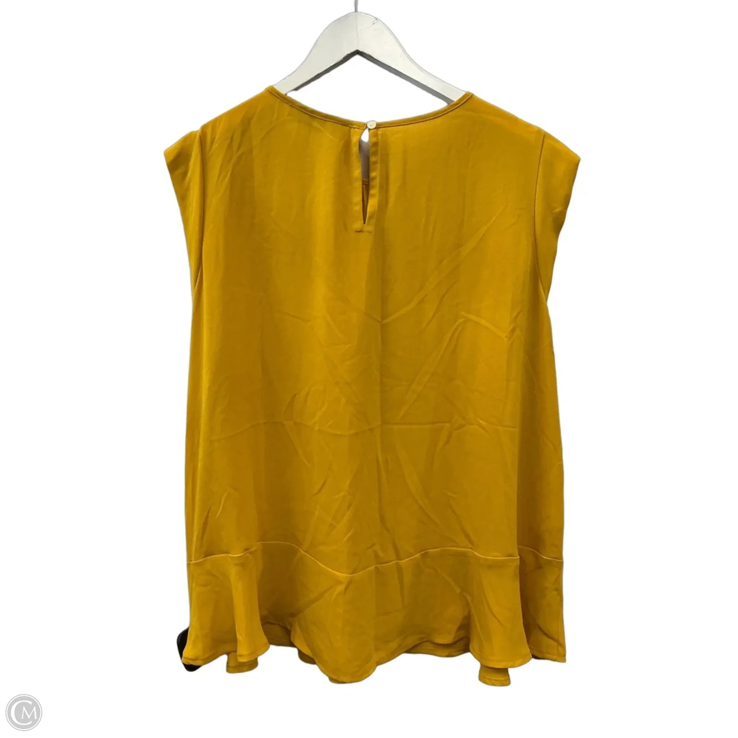 Top Sleeveless By Loft In Yellow, Size: Xl
