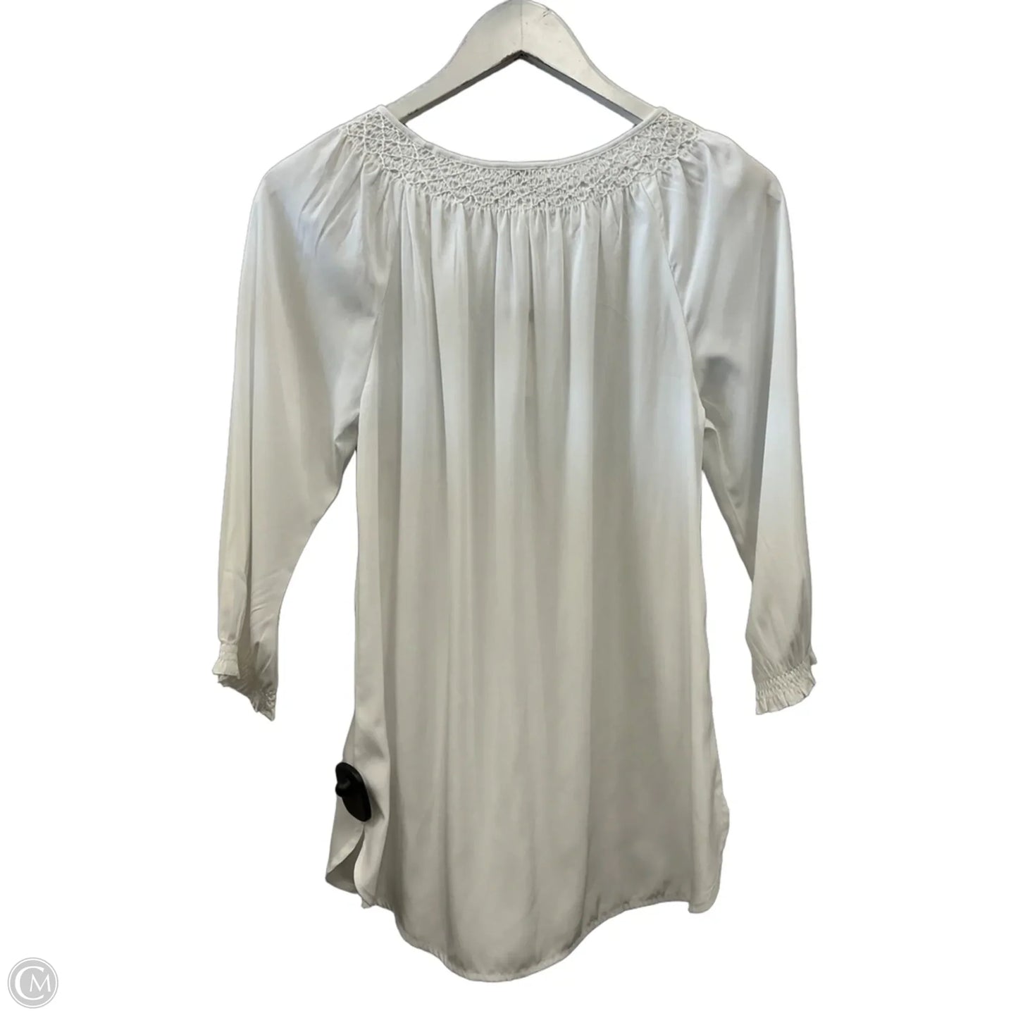 Top 3/4 Sleeve By Chicos In White, Size: S