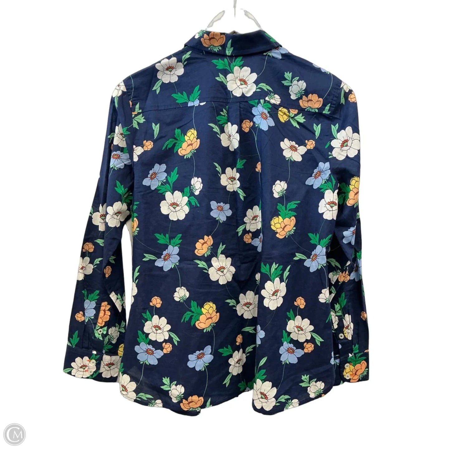 Top Long Sleeve By Talbots In Blue, Size: M