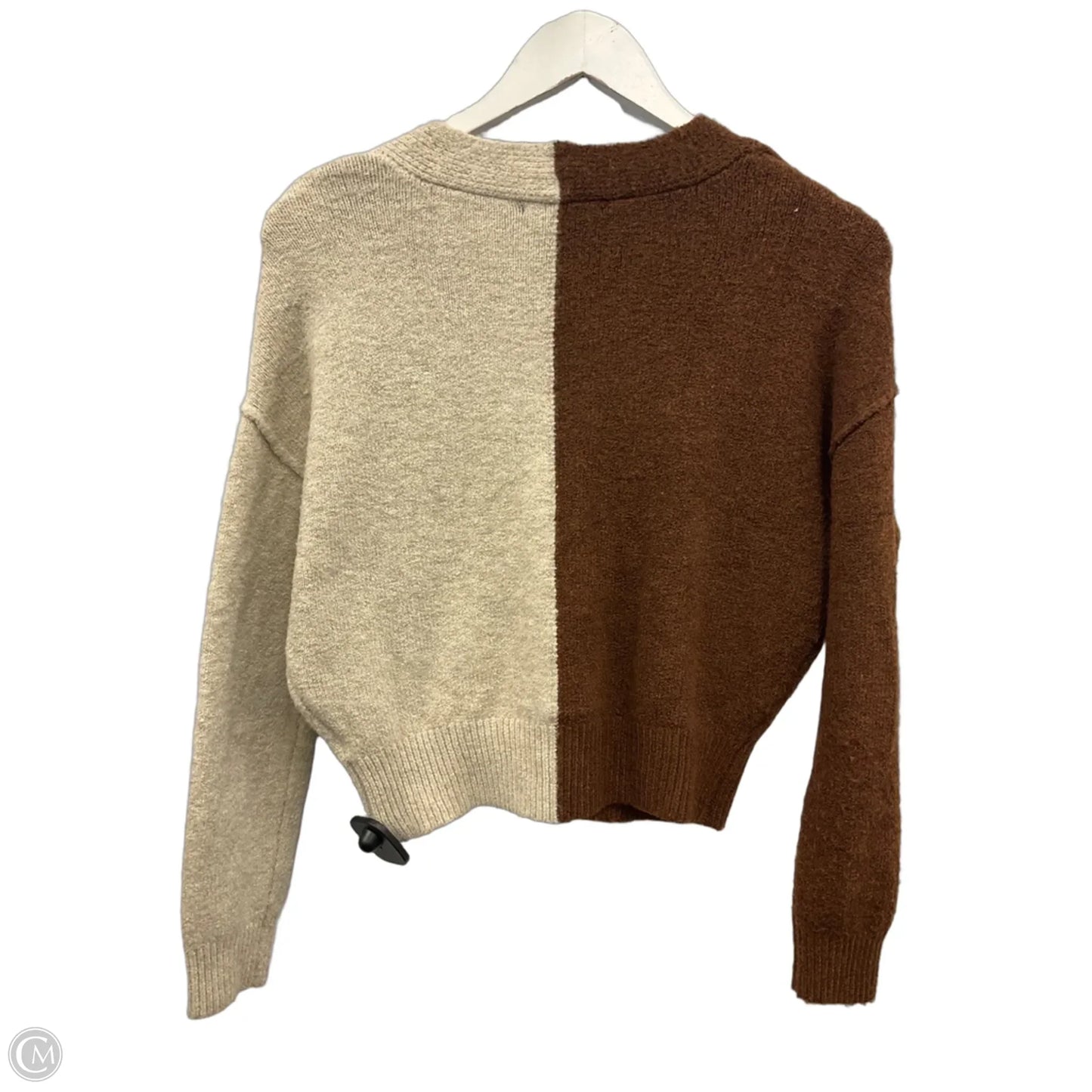 Sweater Cardigan By Love Tree In Brown, Size: M