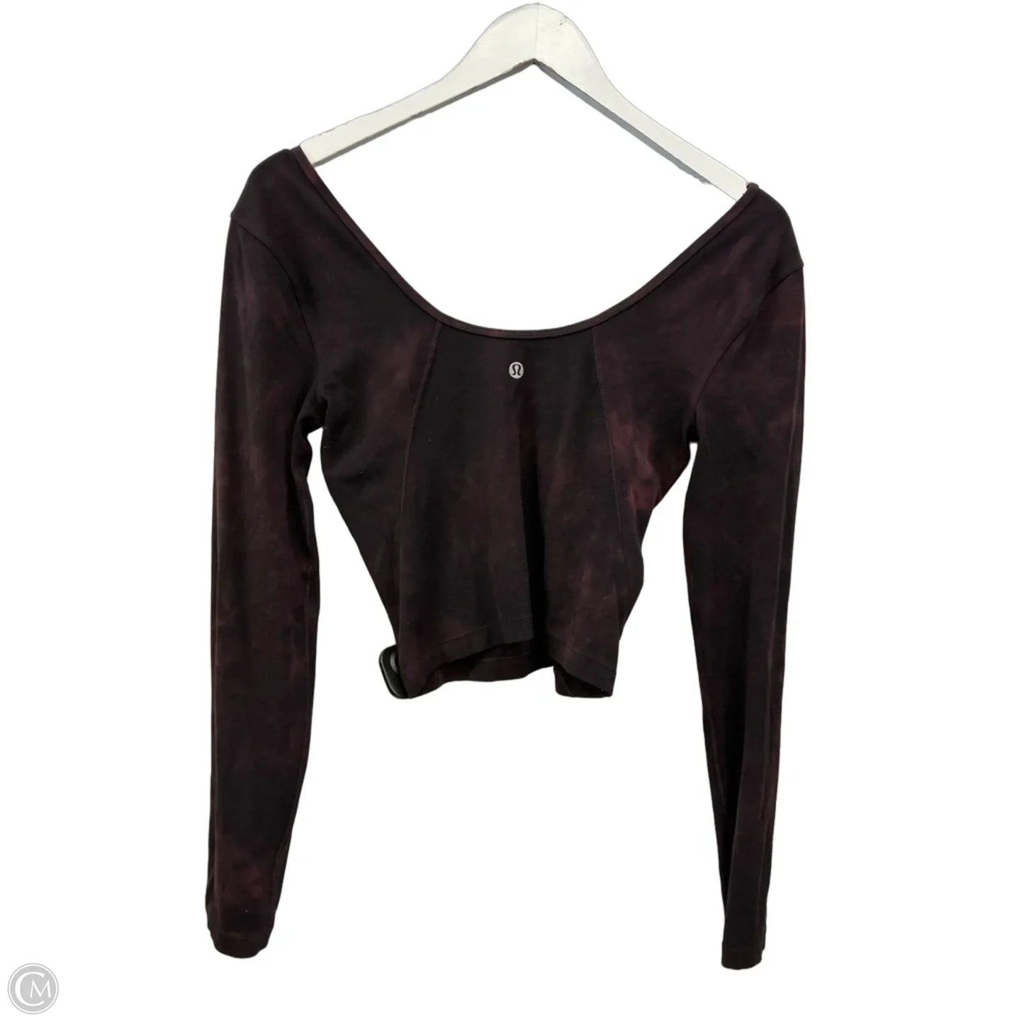 Athletic Top Long Sleeve Crewneck By Lululemon In Purple, Size: S