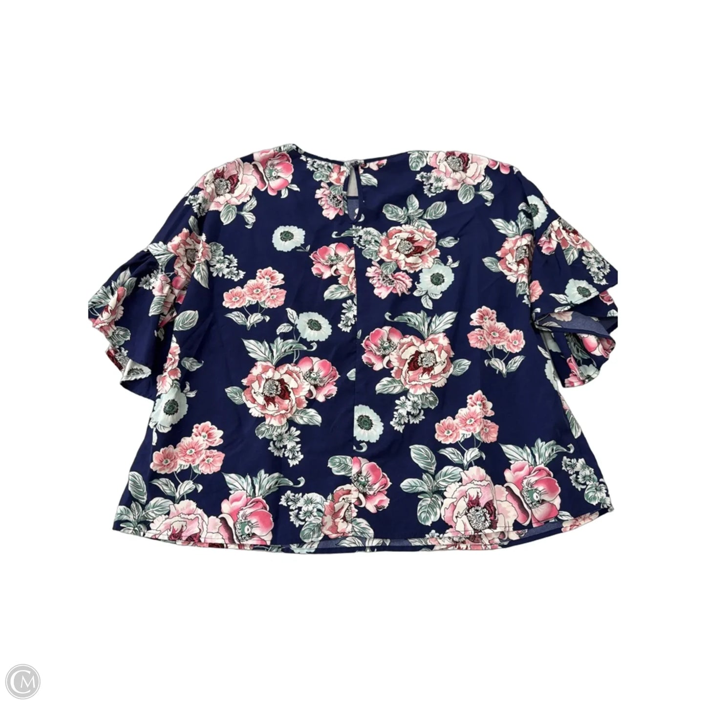 Top Short Sleeve By Shein In Floral Print, Size: 3x