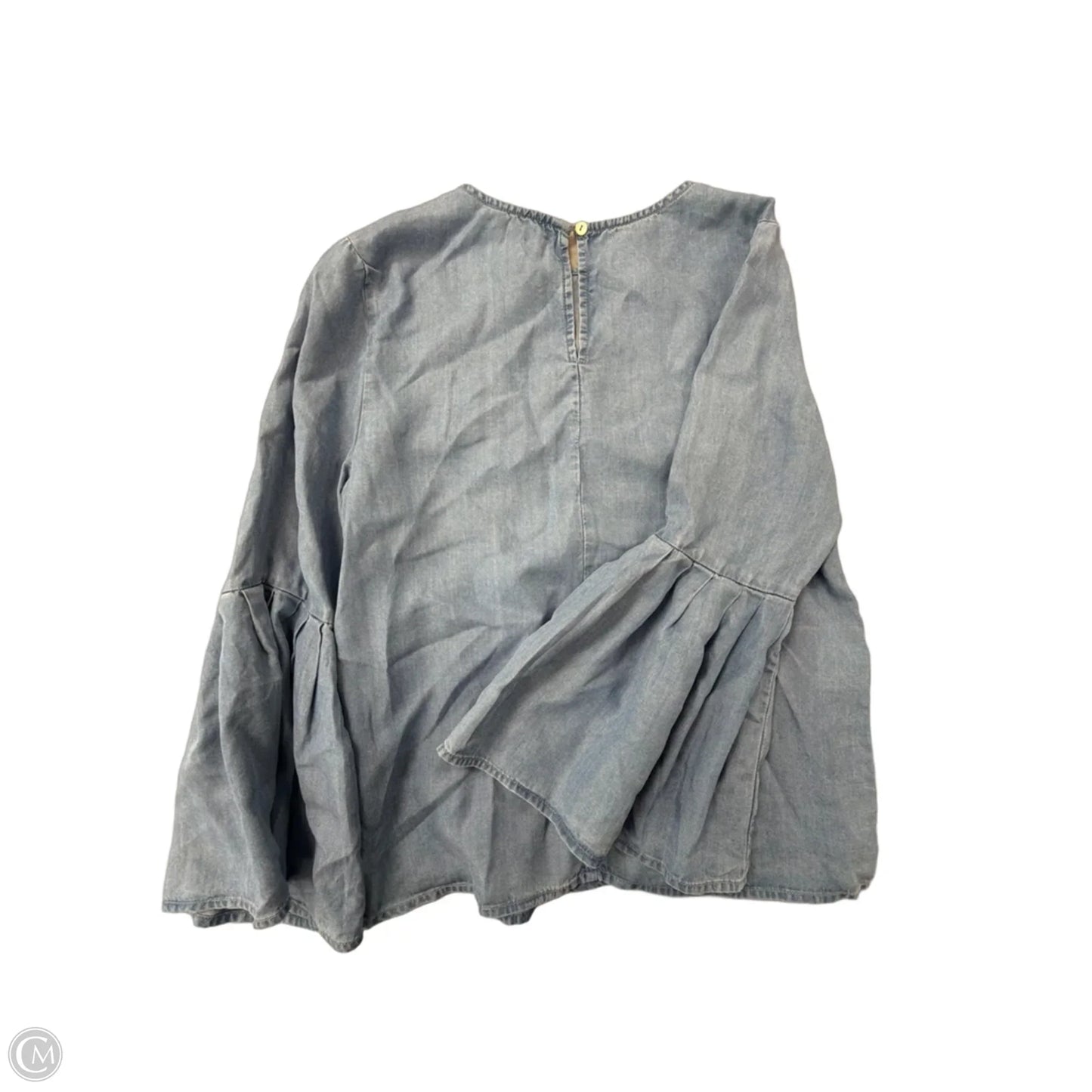 Top Long Sleeve By Beachlunchlounge In Blue Denim, Size: S