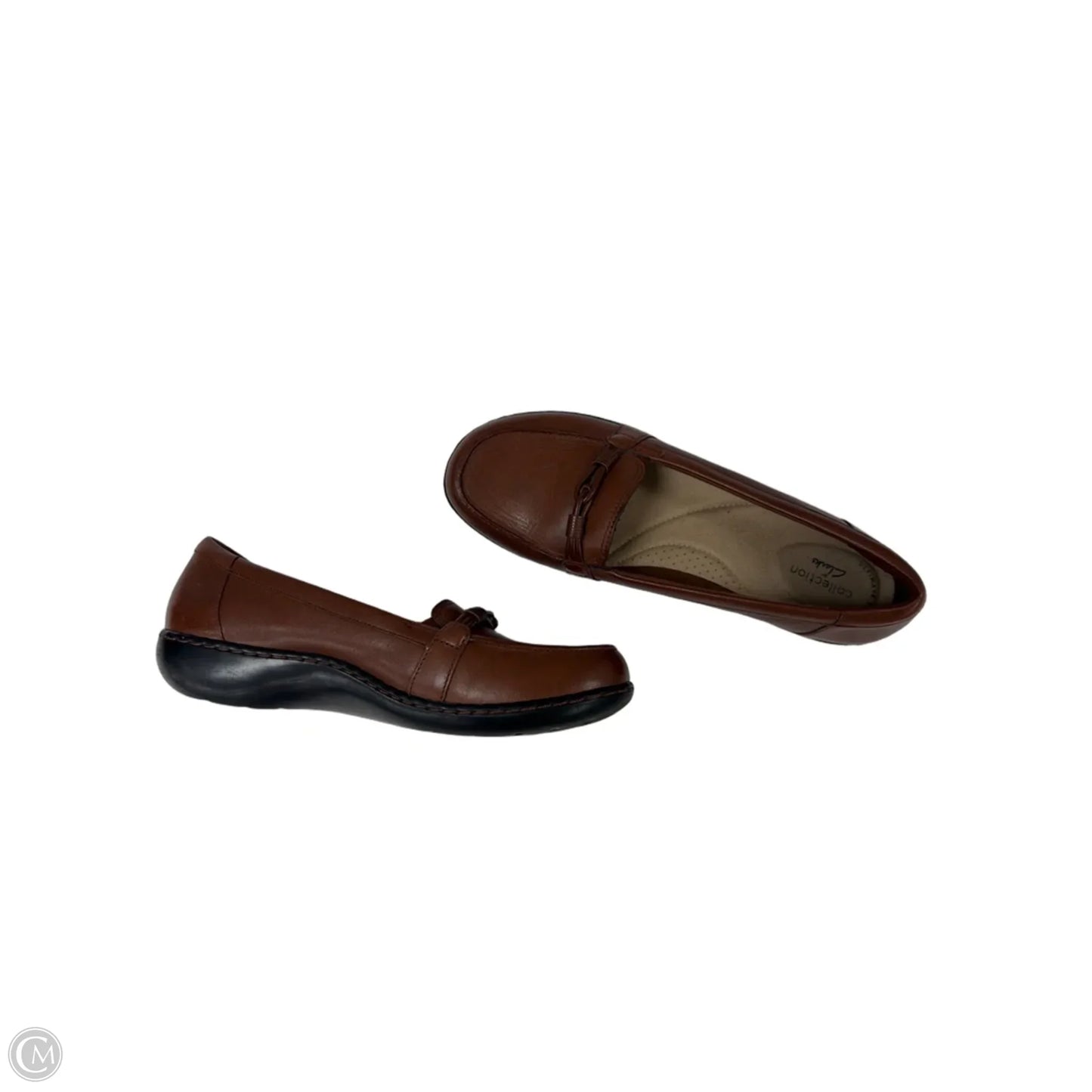 Shoes Flats By Clarks In Brown, Size: 9