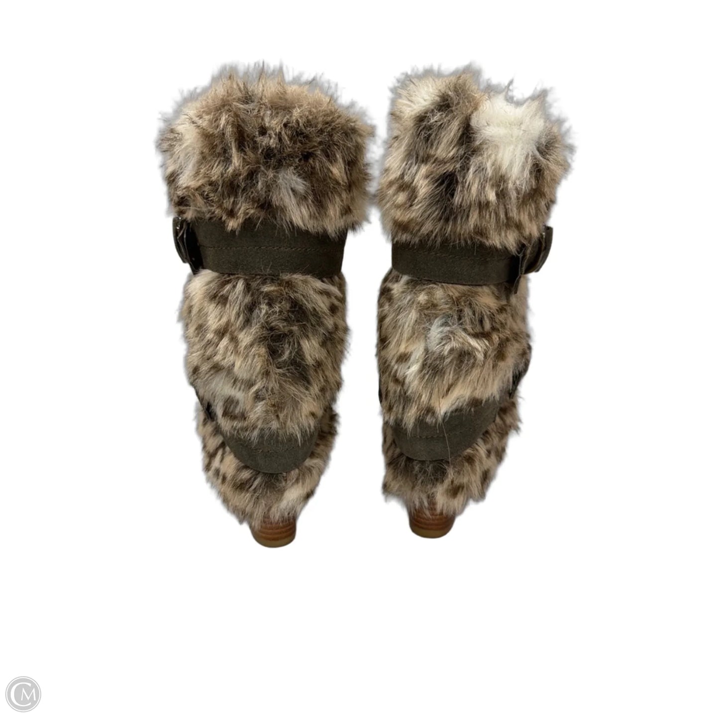Boots Ankle Heels By Naughty Monkey In Taupe, Size: 7.5