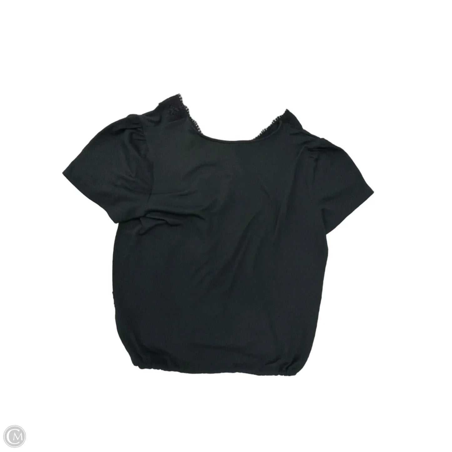 Top Short Sleeve By Como Blu In Black, Size: Xl