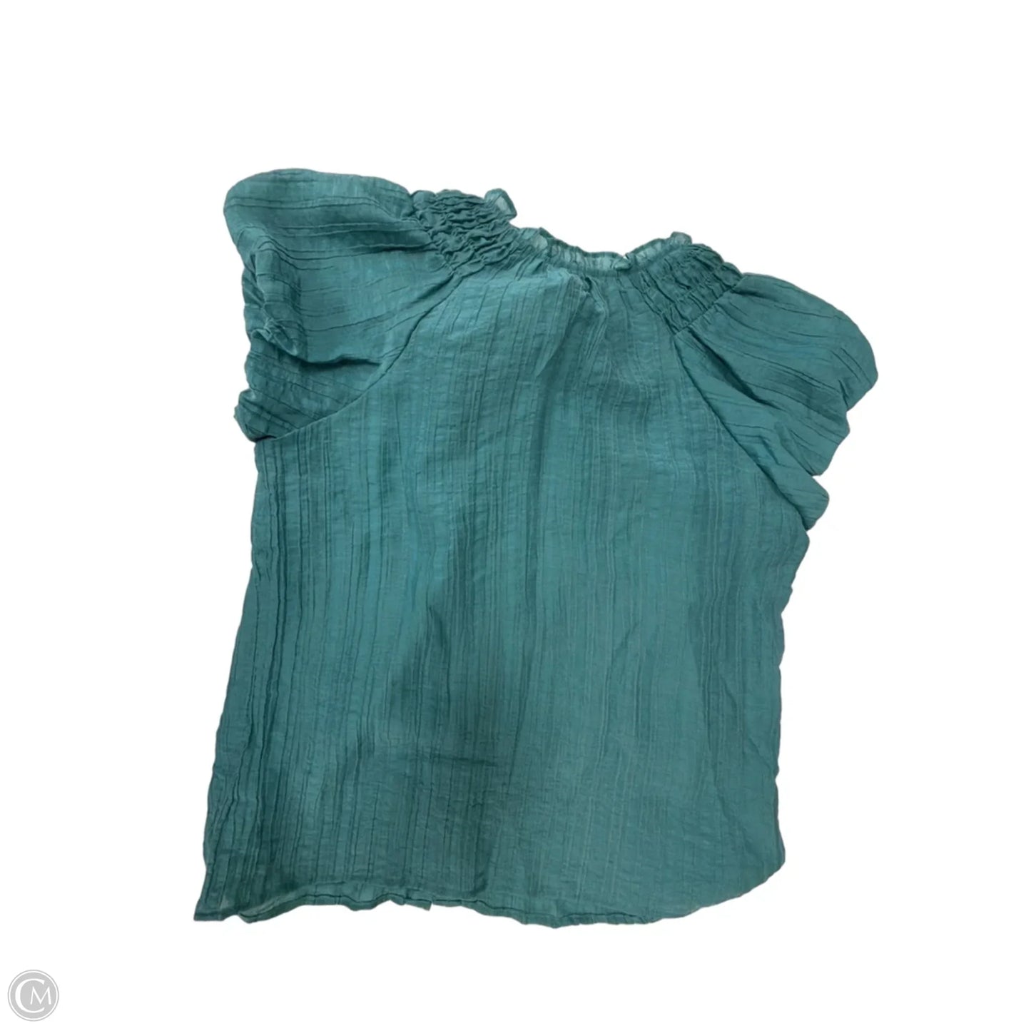 Top Short Sleeve By Enfocus In Teal, Size: M