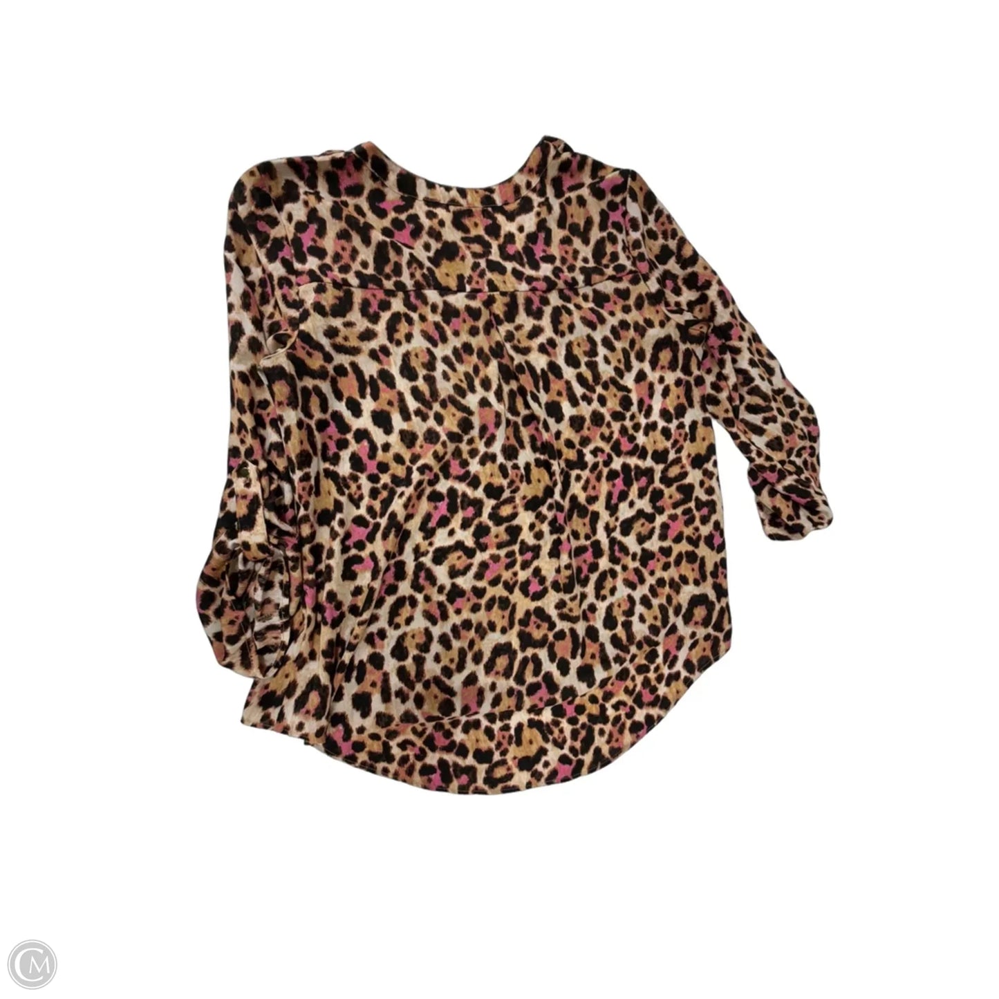 Top Long Sleeve By Cato In Animal Print, Size: M