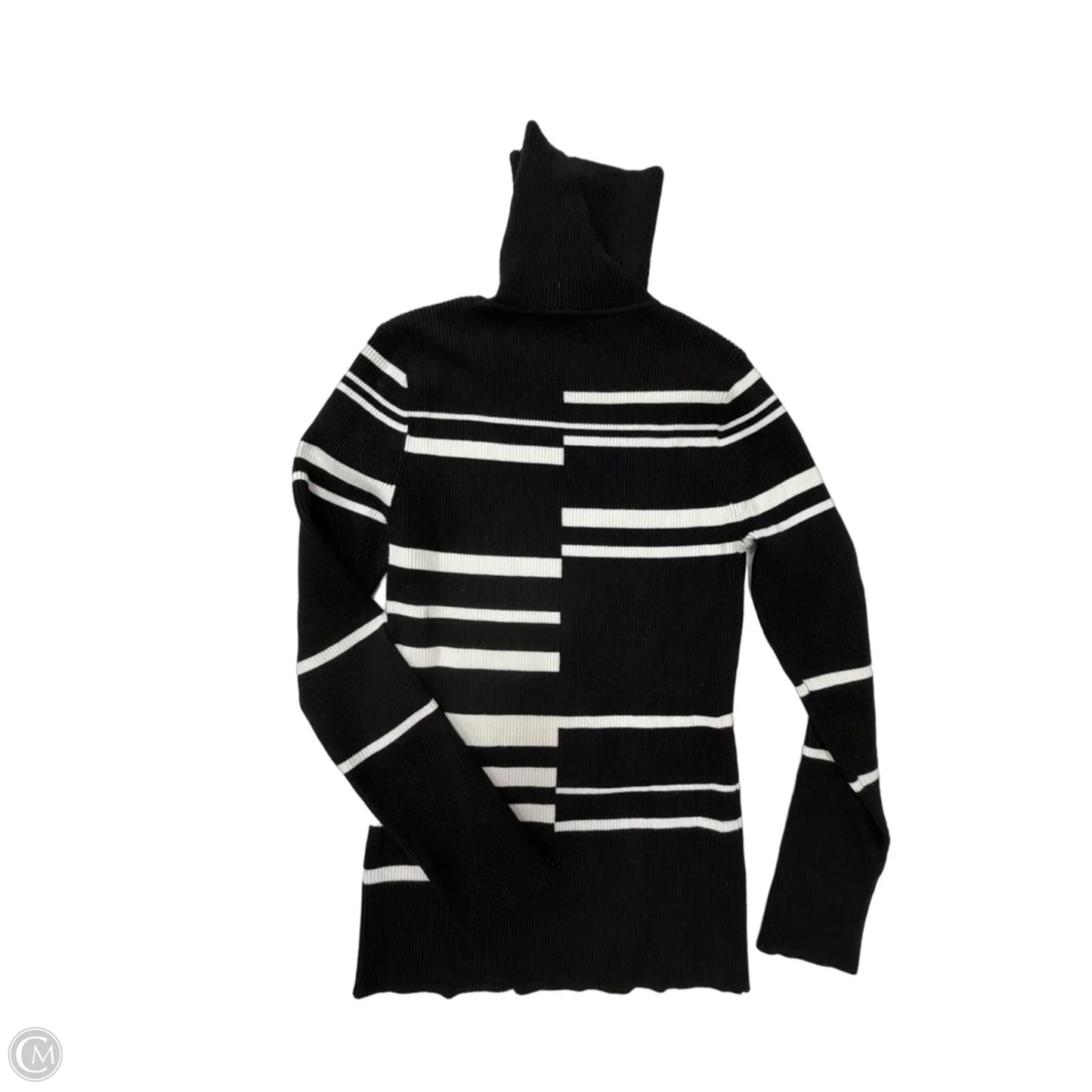 Top Long Sleeve By White House Black Market In Striped Pattern, Size: Mp