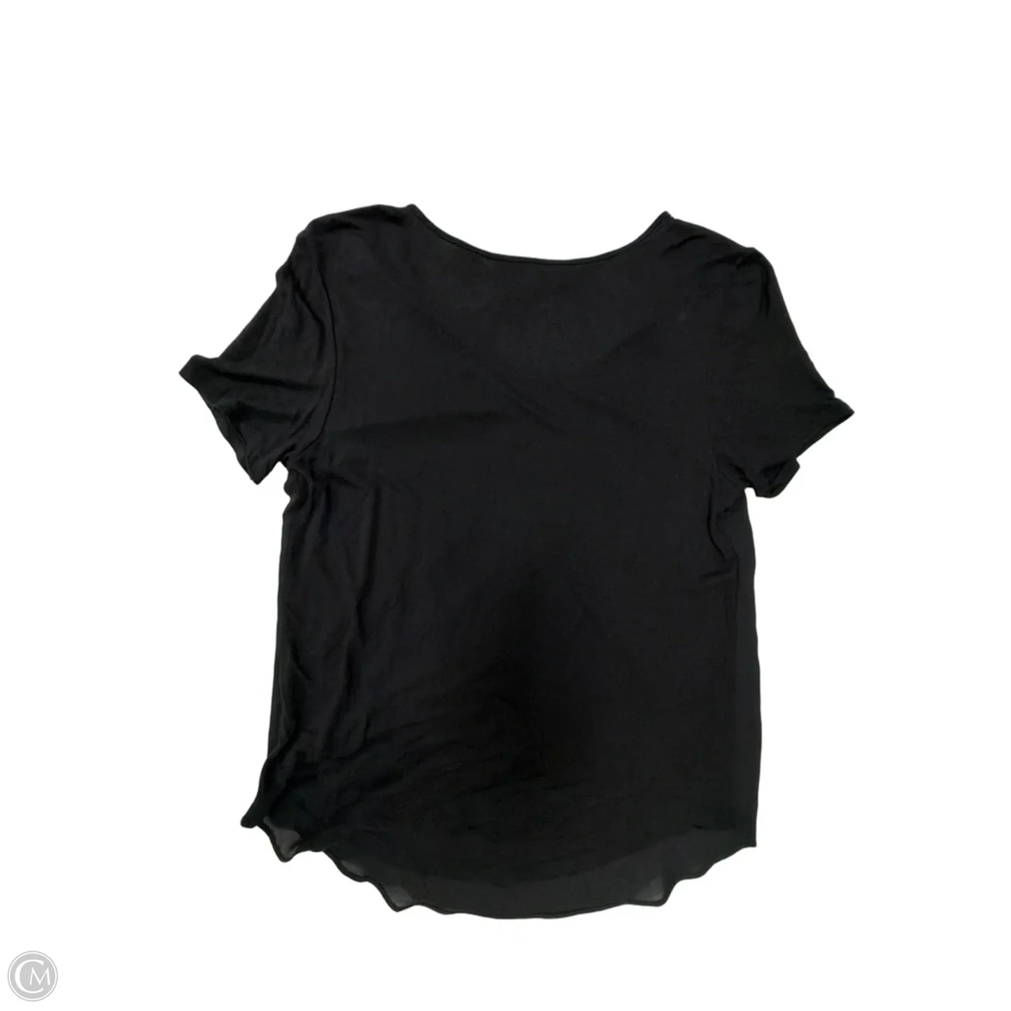 Top Short Sleeve By Loft In Black, Size: S