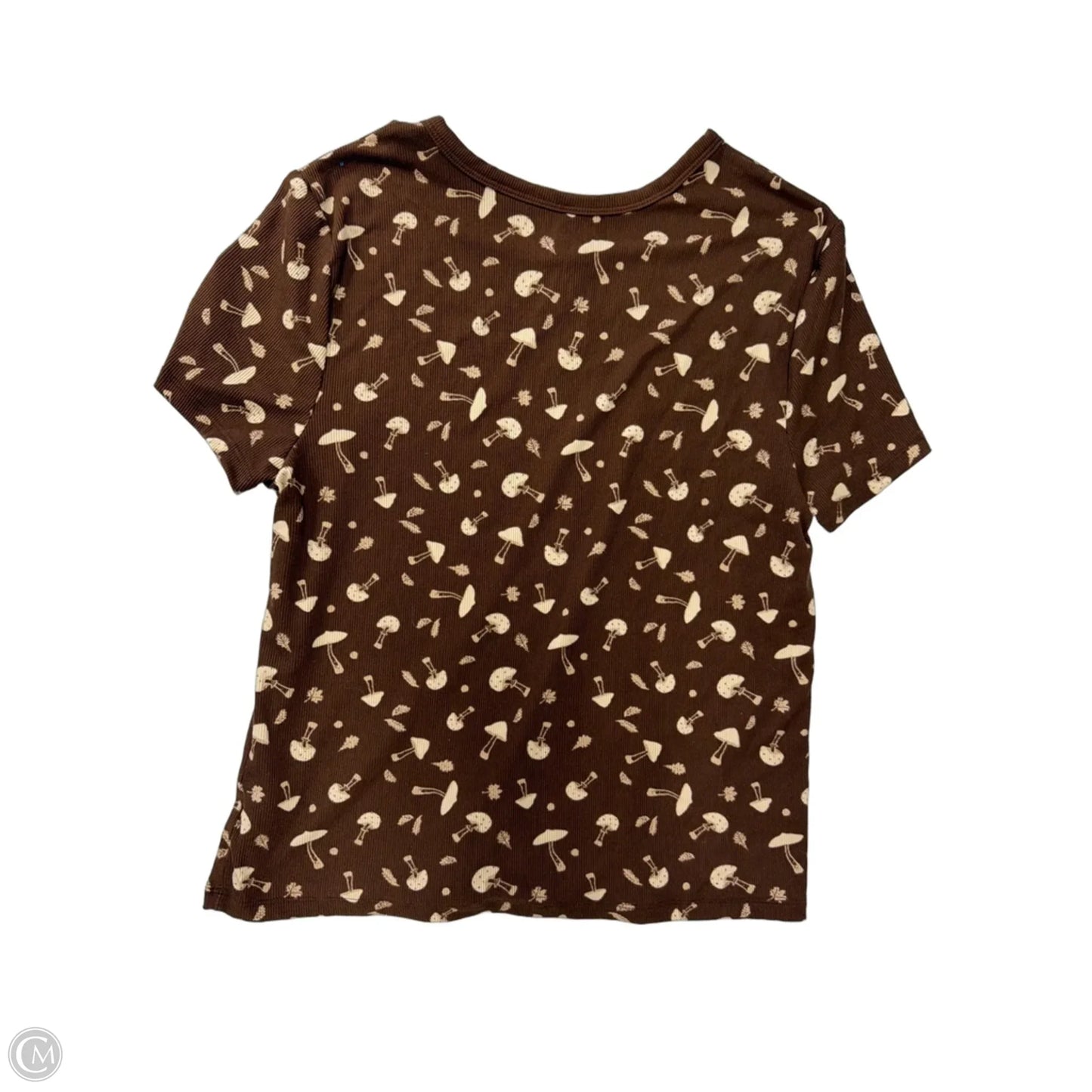 Top Short Sleeve By No Boundaries In Brown, Size: 1x
