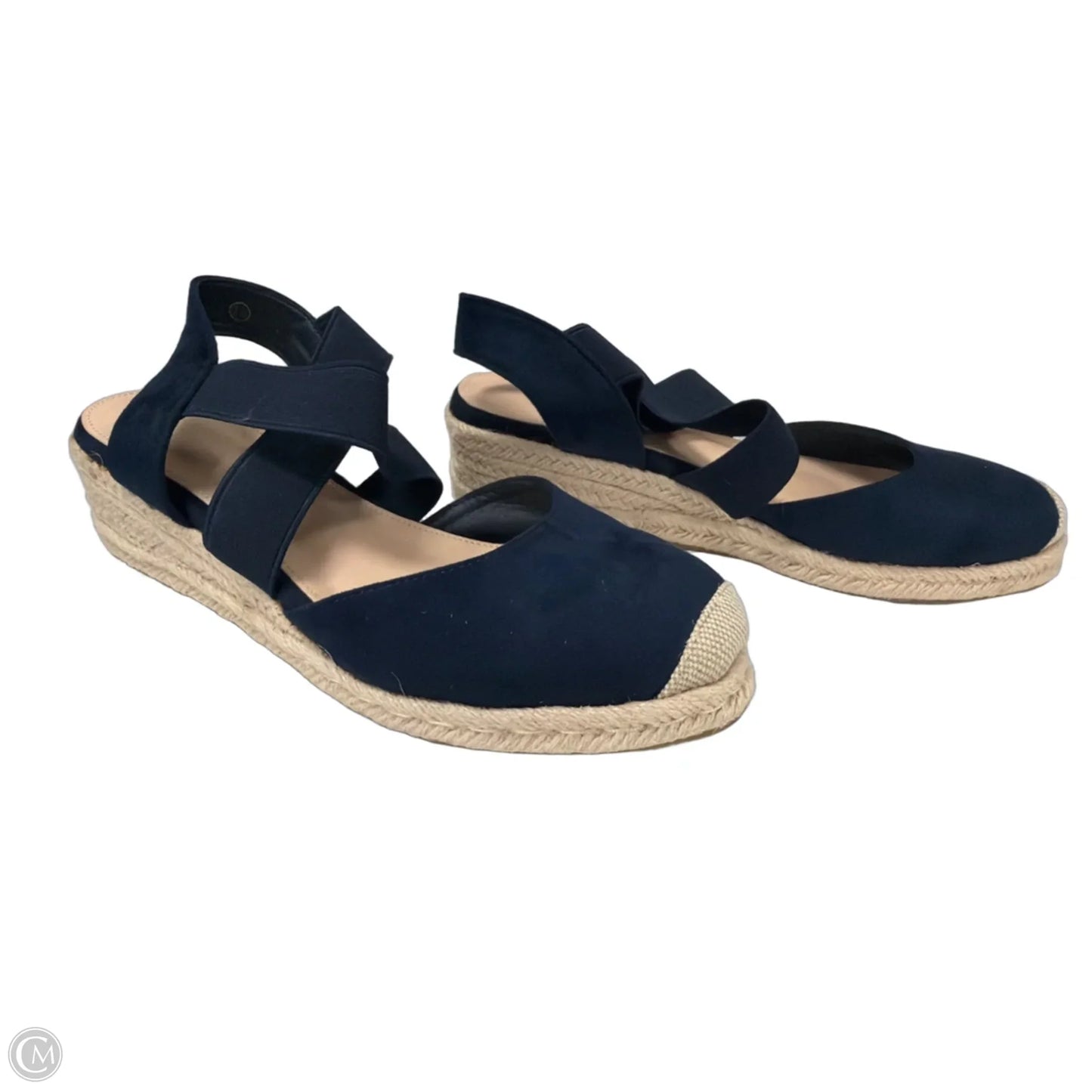 Shoes Heels Wedge By Clothes Mentor In Blue, Size: 7.5