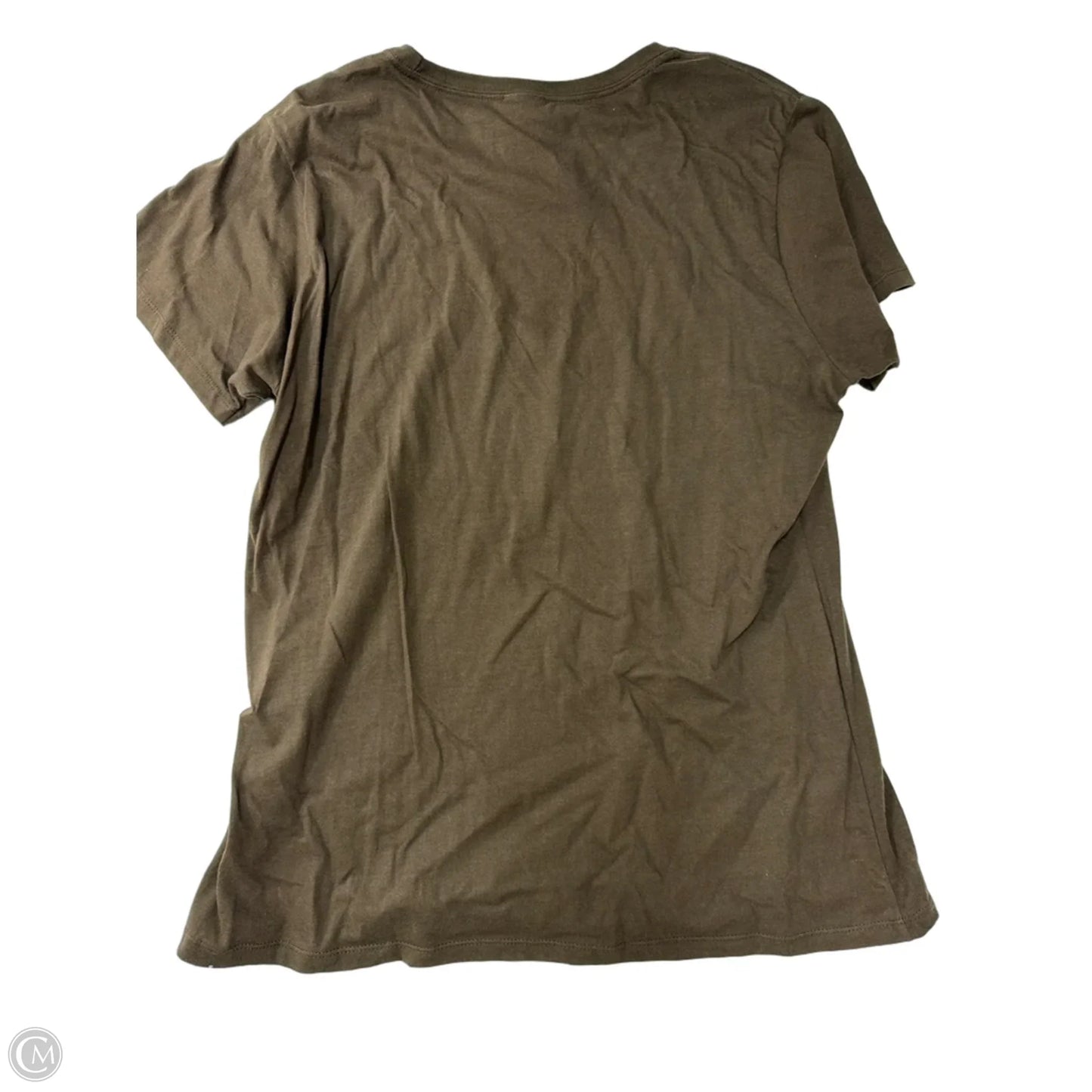 Top Short Sleeve By Port & Company In Brown, Size: Xl