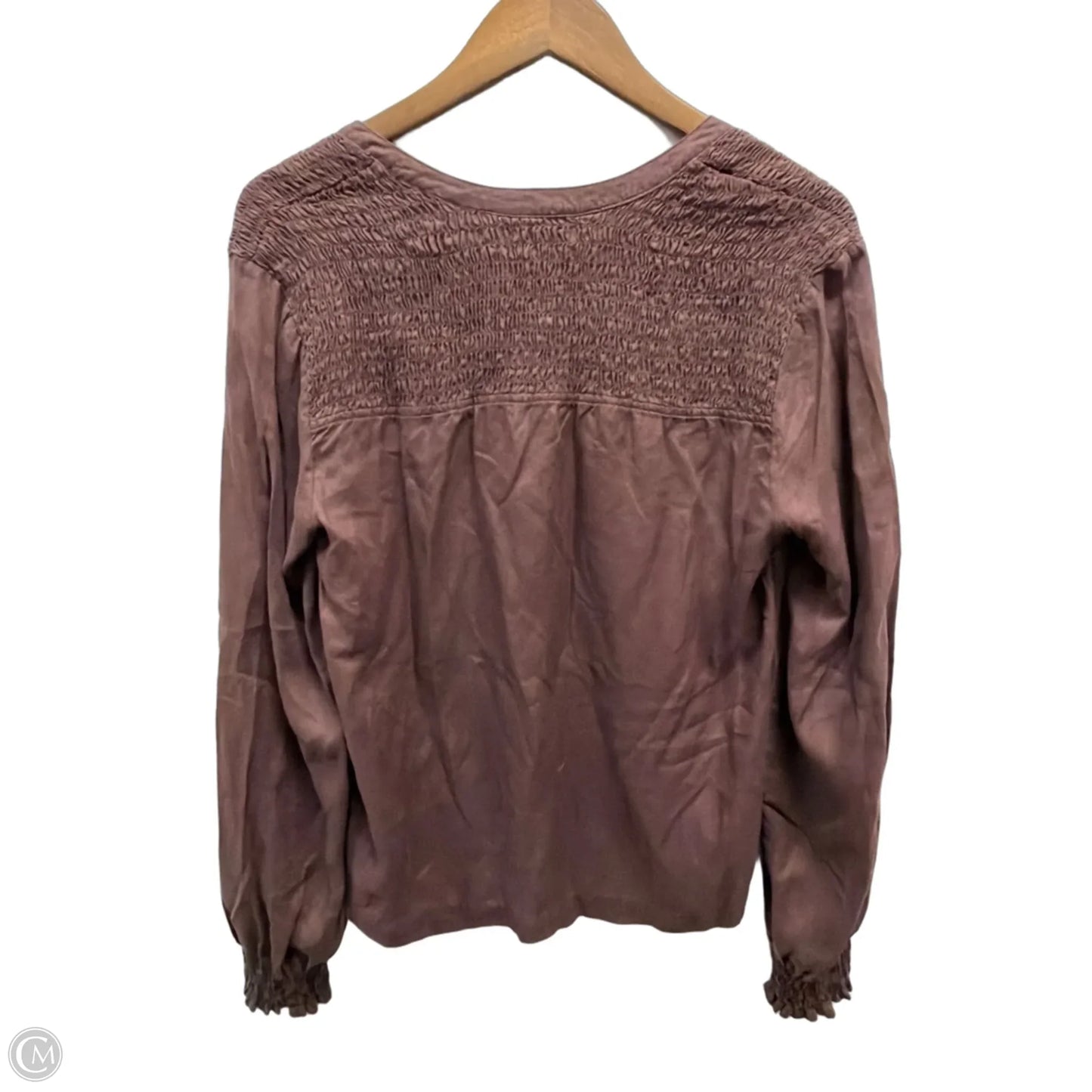 Top Long Sleeve By Cloth & Stone In Brown, Size: S