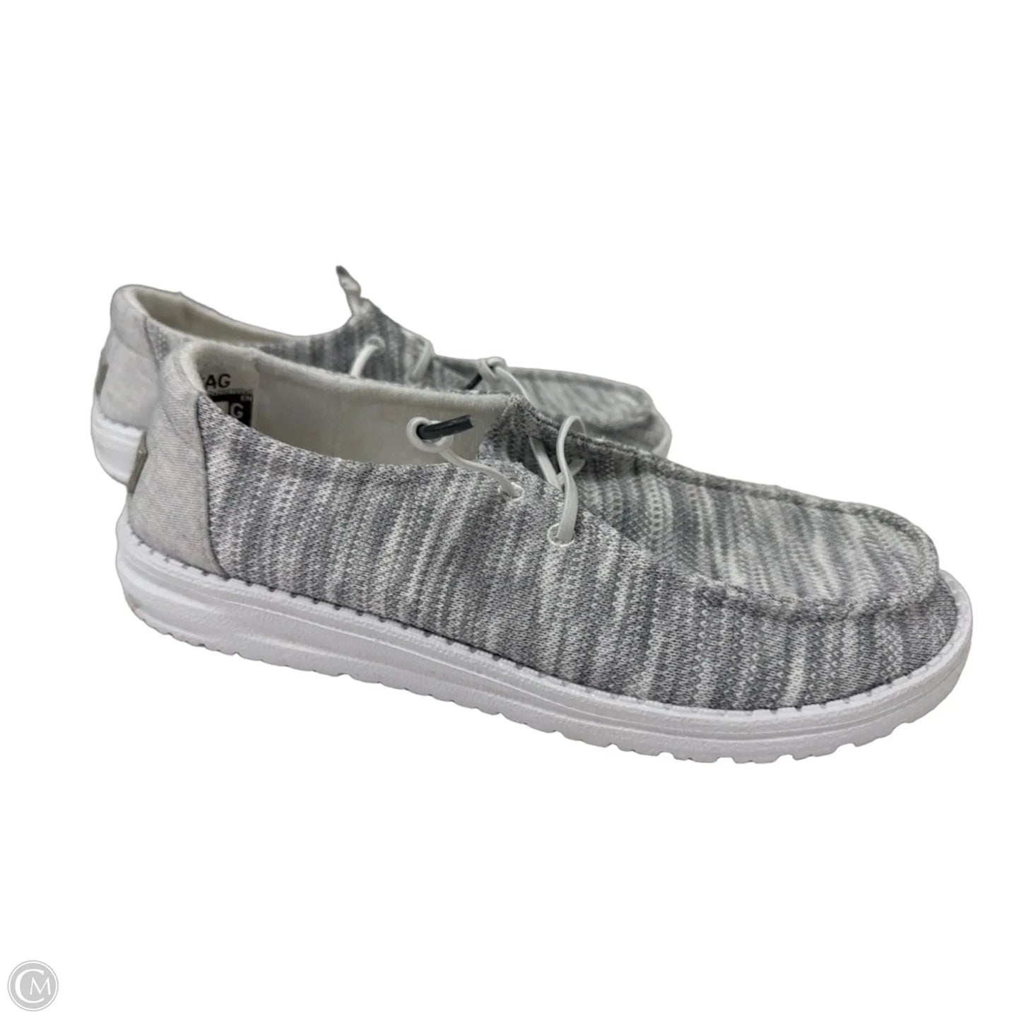 Shoes Flats By Hey Dude In Grey, Size: 9