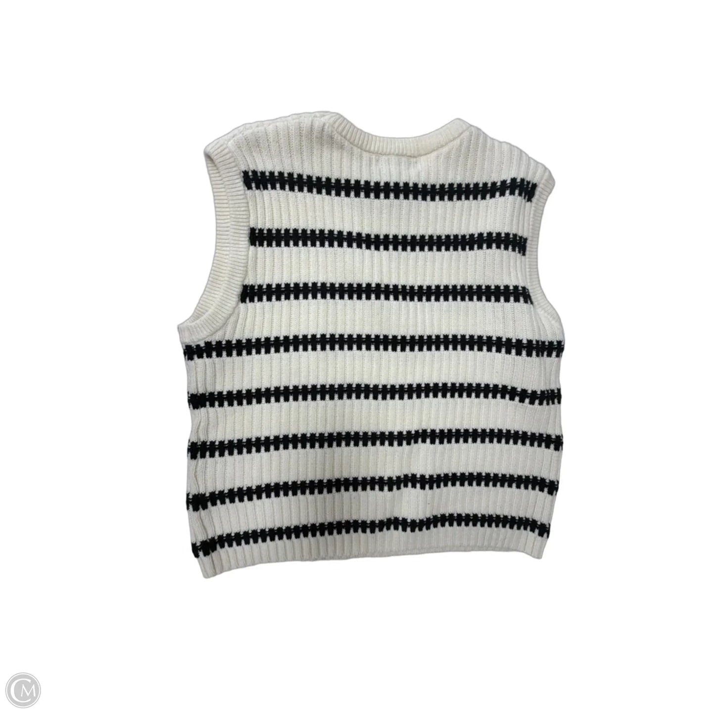 Vest Sweater By Lillusory In Striped Pattern, Size: L
