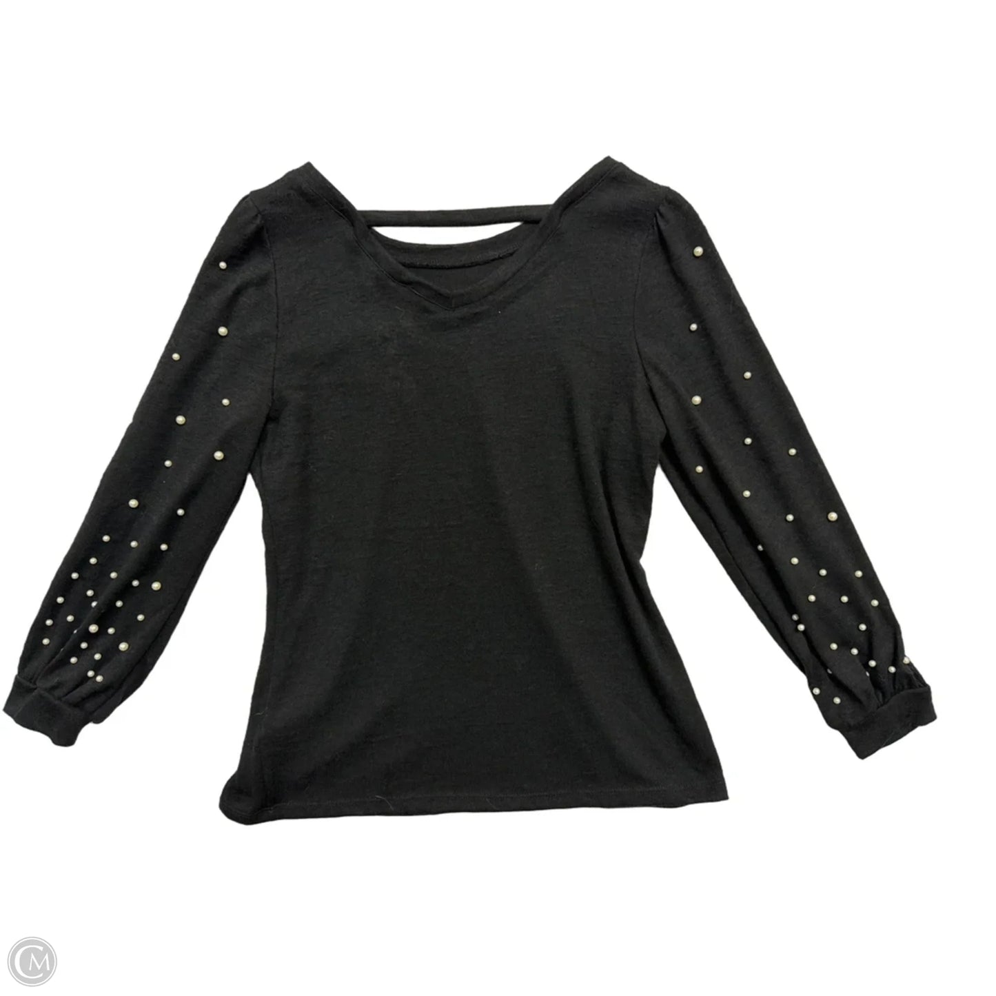 Top Long Sleeve By Cato In Black, Size: S