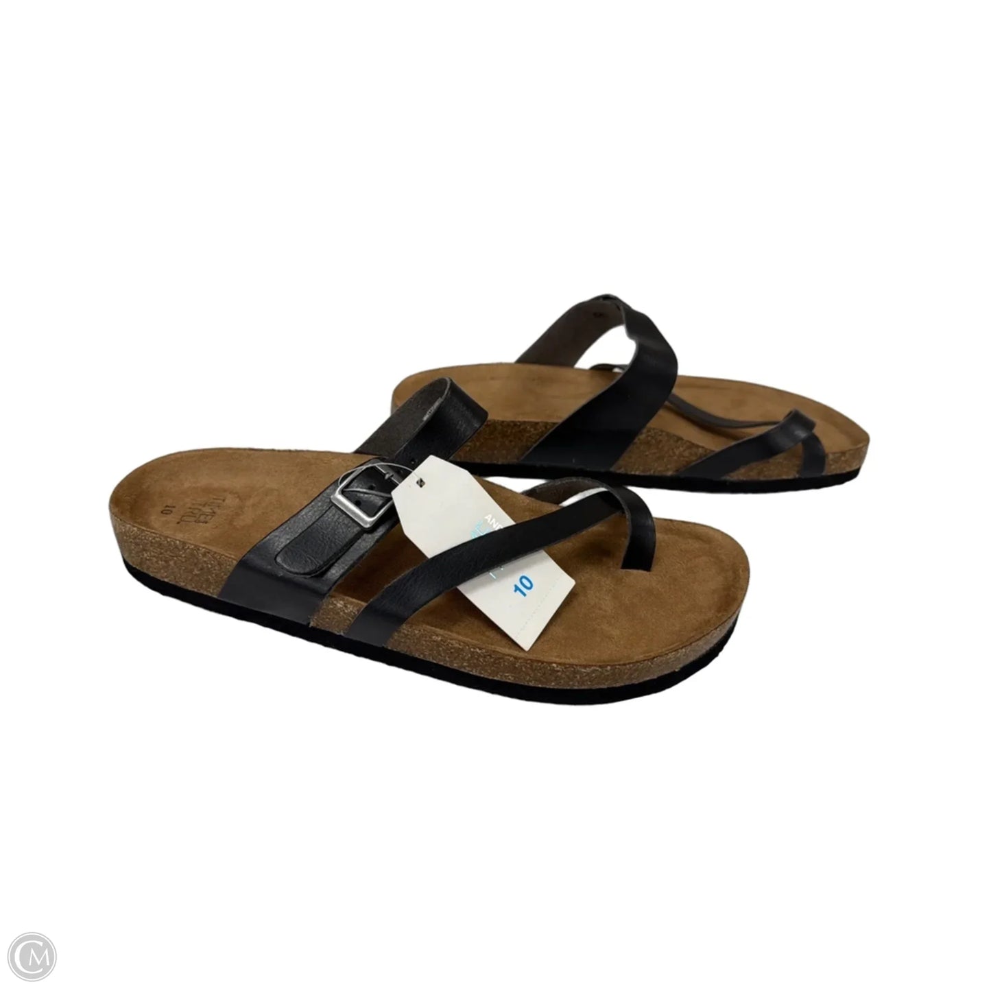 Sandals Flats By Time And Tru In Black, Size: 10