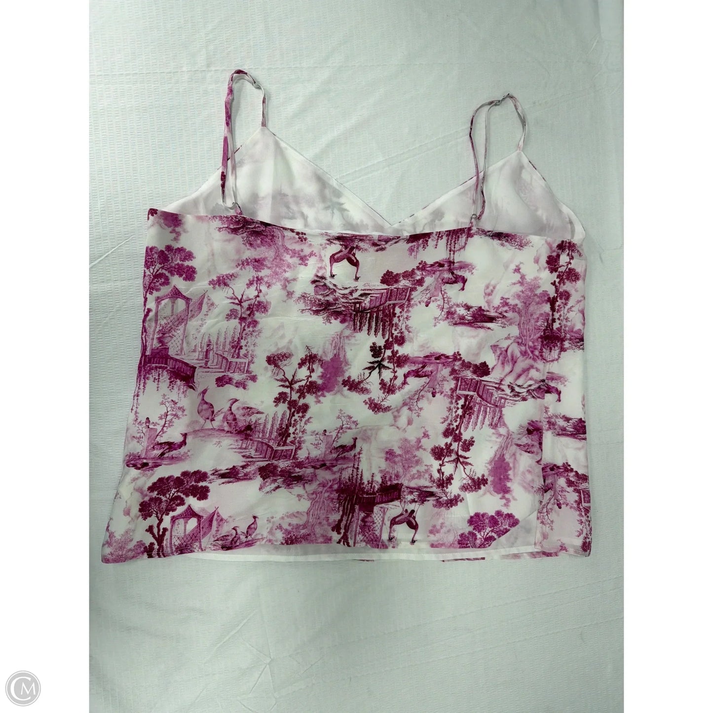 Tank Top By Clothes Mentor In Pink & White, Size: Xl