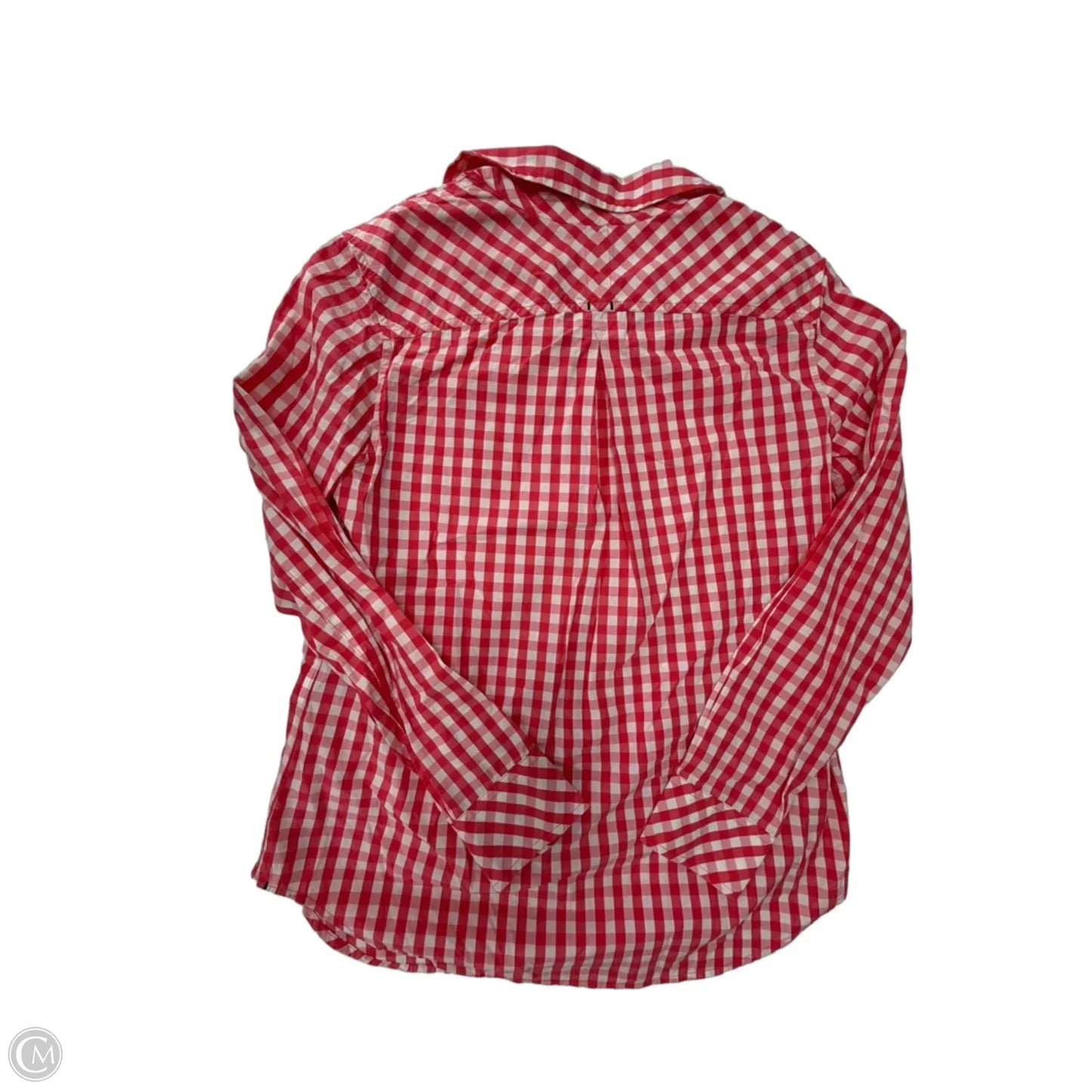 Top Long Sleeve By Vineyard Vines In Checkered Pattern, Size: Xs