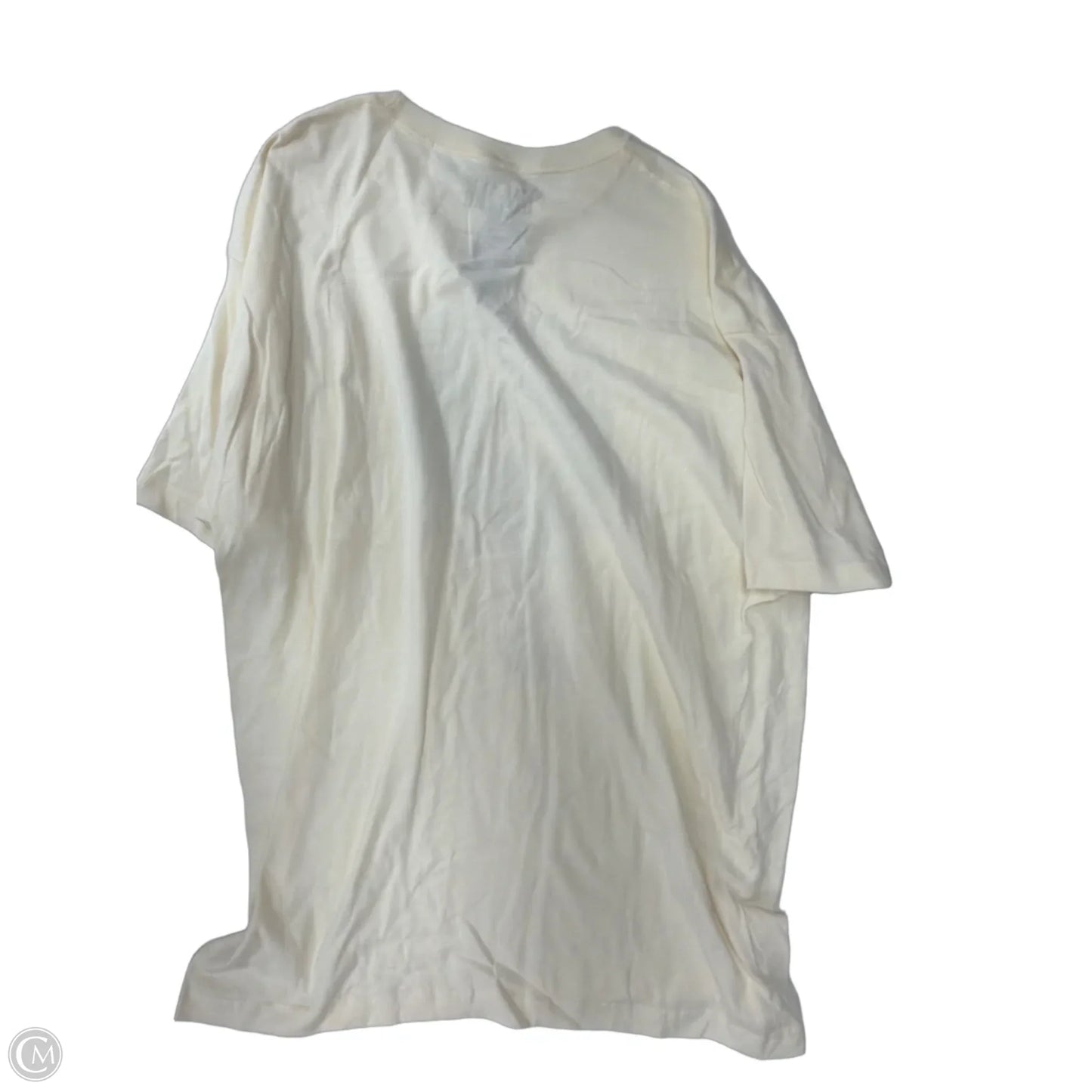 Top Short Sleeve By Clothes Mentor In Cream, Size: 3x