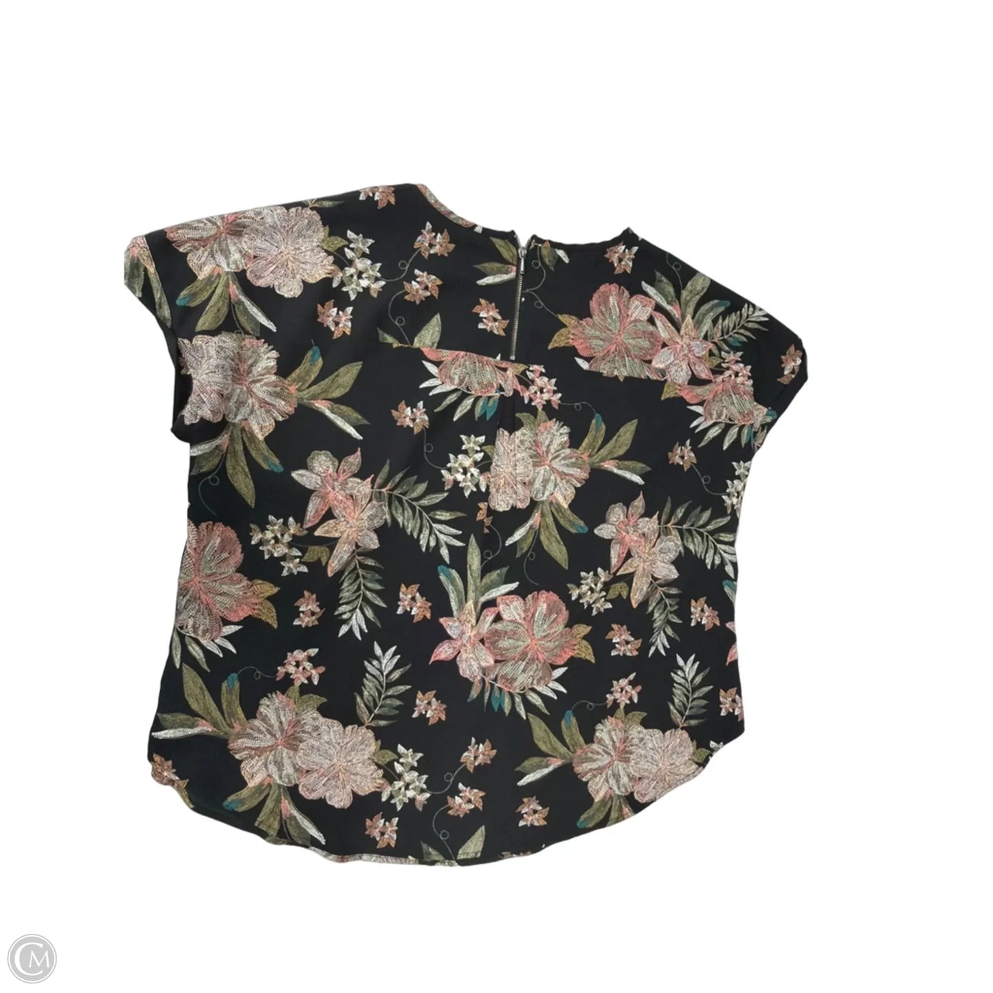 Top Short Sleeve By Maurices In Floral Print, Size: 1x