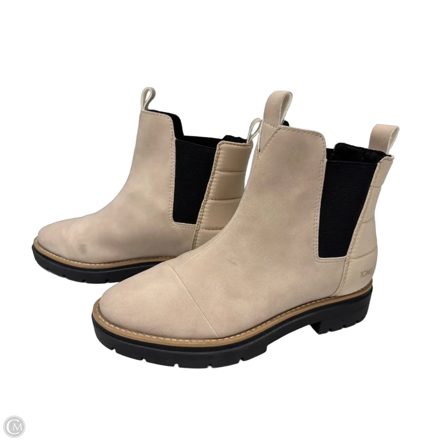 Boots Ankle Flats By Toms In Tan, Size: 9.5