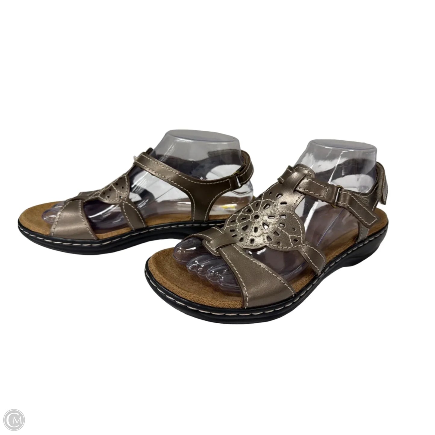 Sandals Flats By Clarks In Brown, Size: 8