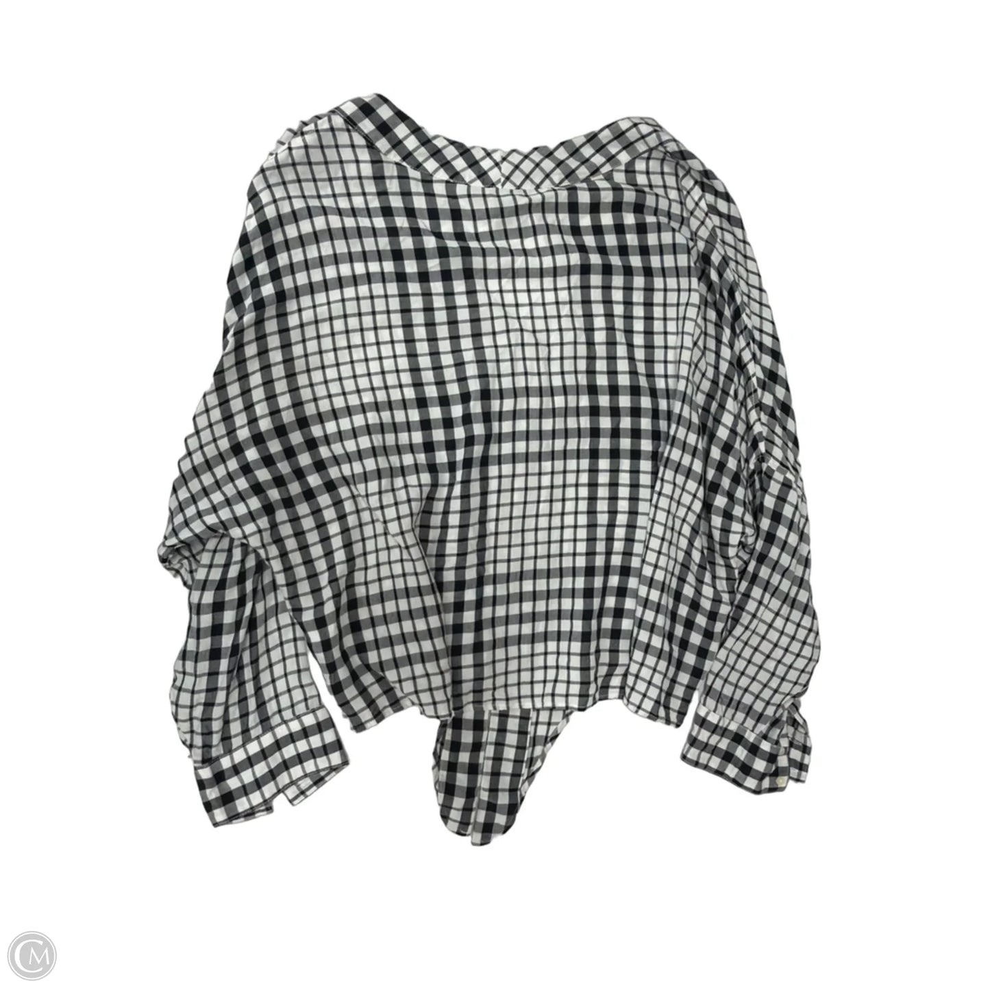 Top Long Sleeve By Express In Black & White, Size: M