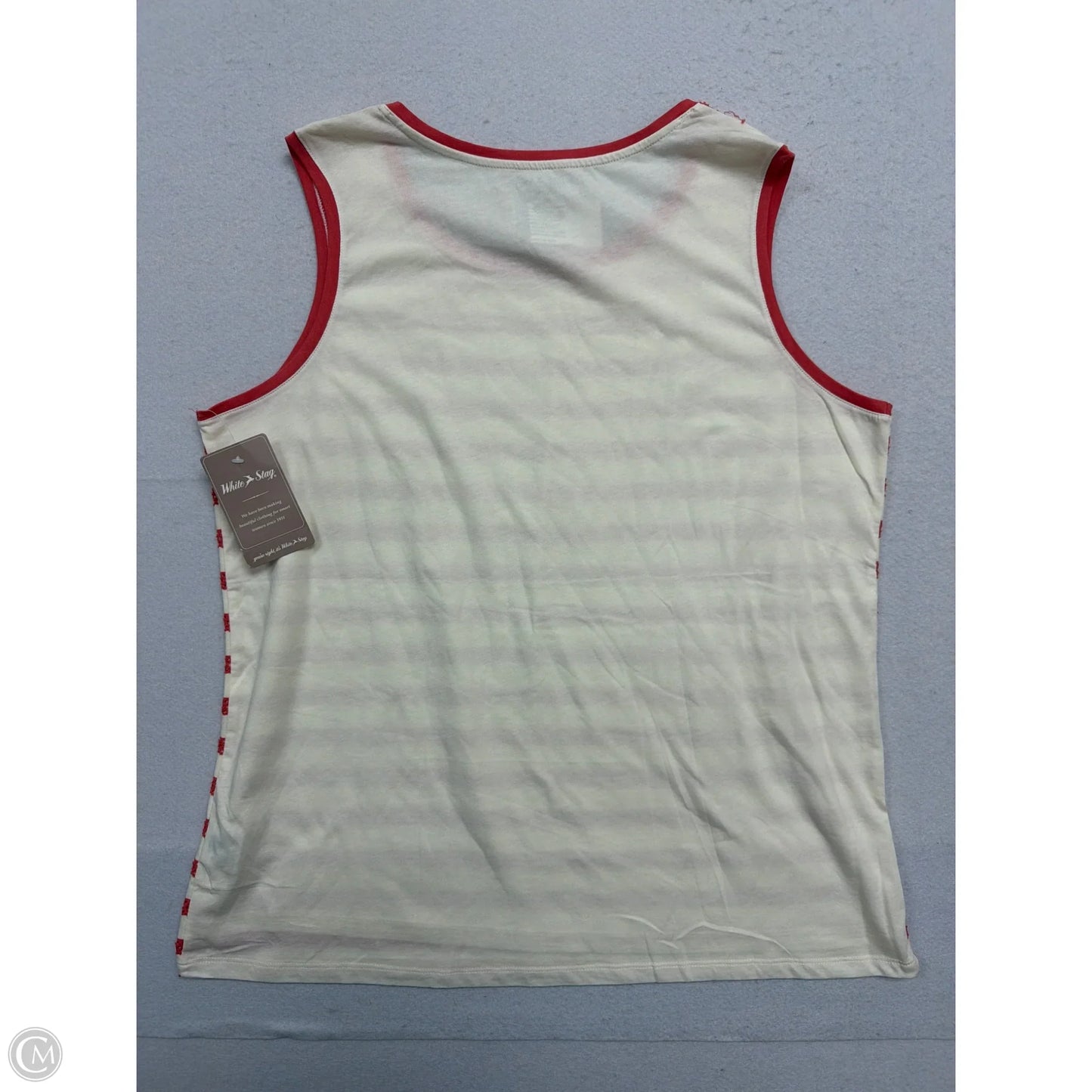 Tank Top By White Stag In Red & White, Size: Xl
