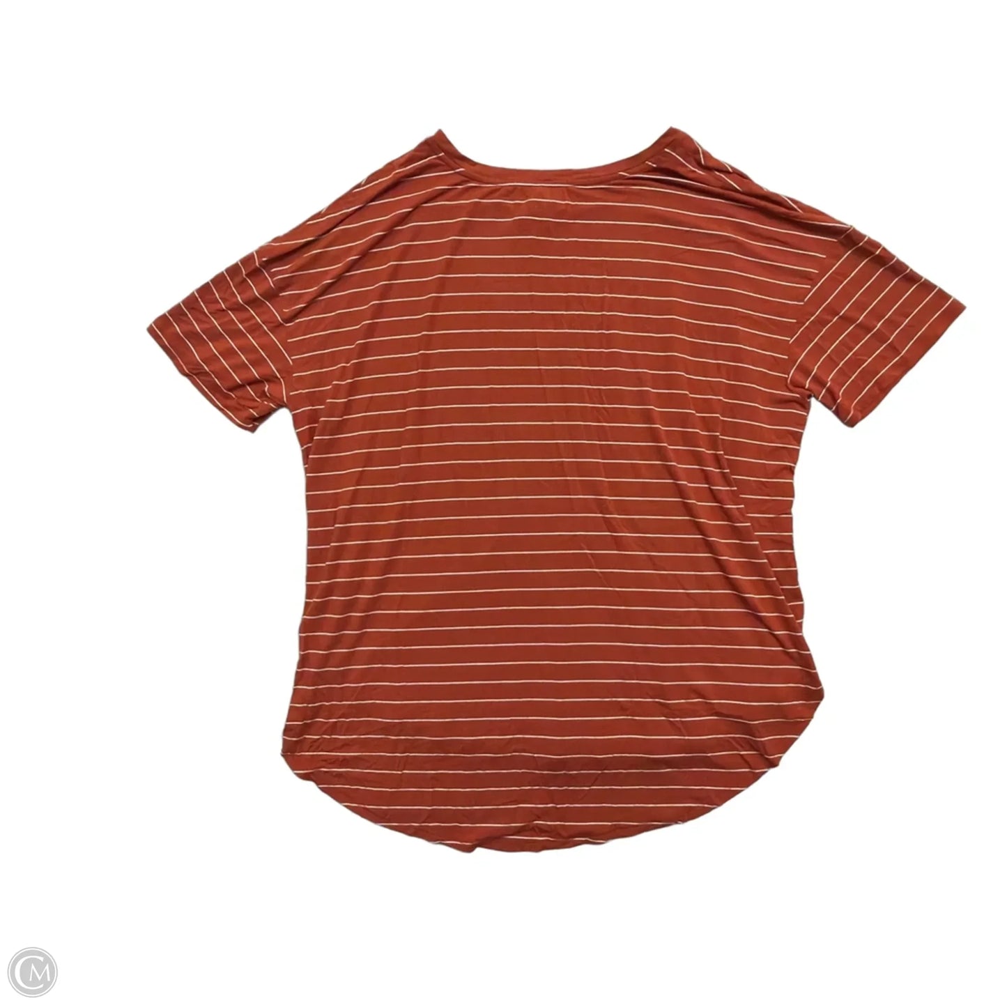 Top Short Sleeve By Time And Tru In Striped Pattern, Size: 2x