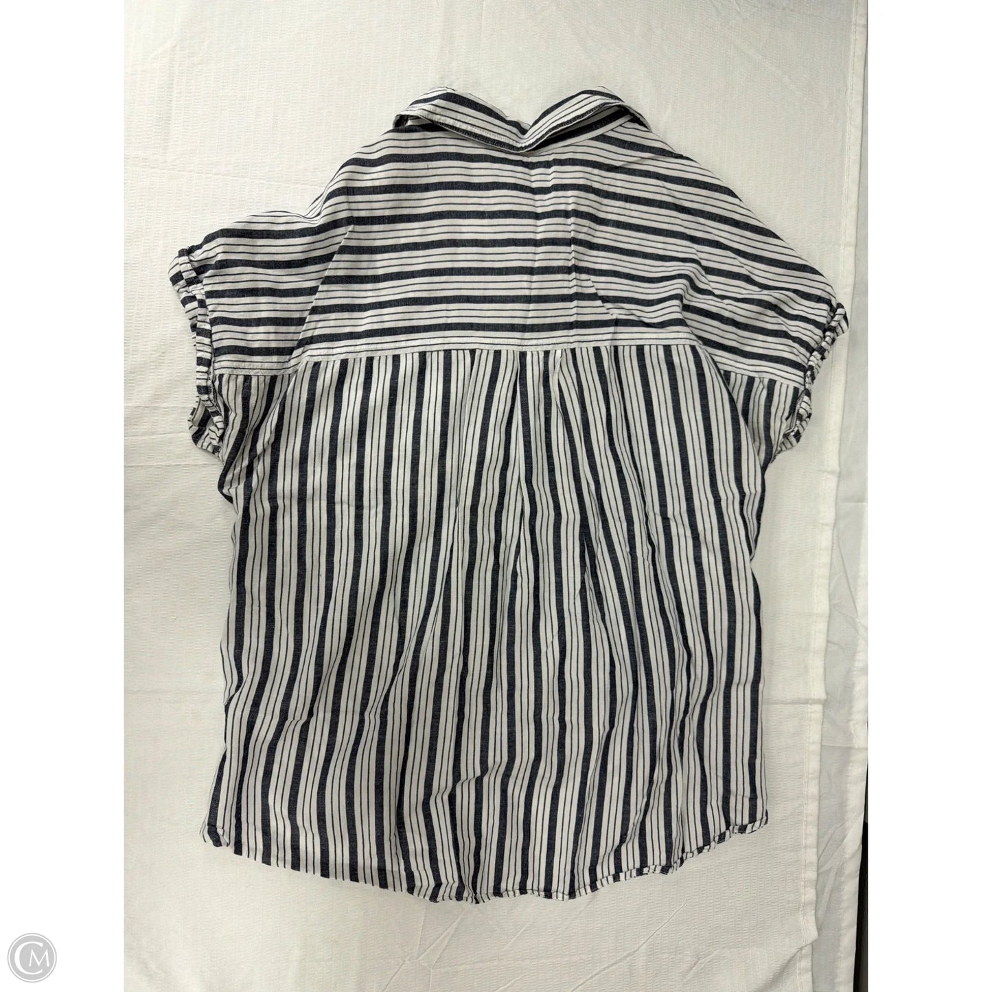 Top Short Sleeve By Ana In Striped Pattern, Size: L