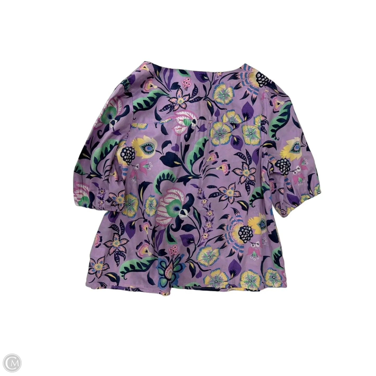 Top Short Sleeve By Talbots In Floral Print, Size: M