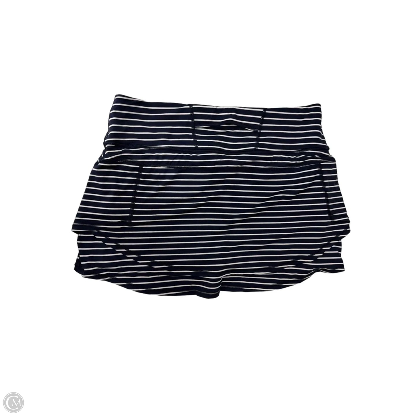 Athletic Skort By Athleta In Striped Pattern, Size: L